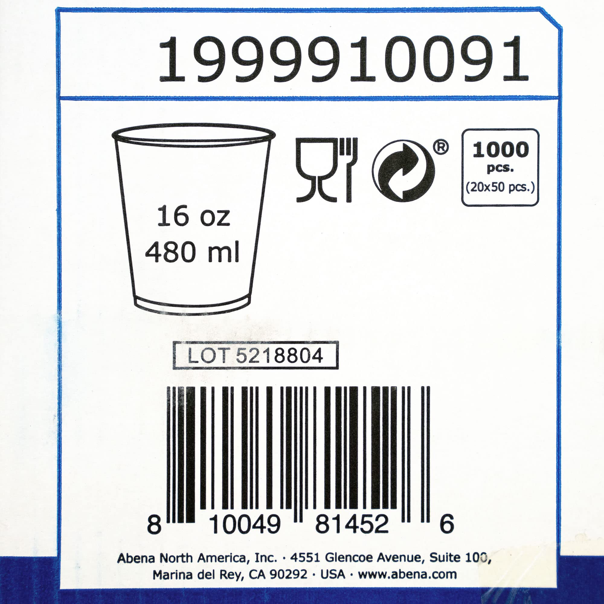 Abena Disposable Paper Coffee Cups 8oz 12oz 16oz - 1000 Pack Bulk Hot & Cold Drink Cups for Coffee Tea Party Office Restaurant Use