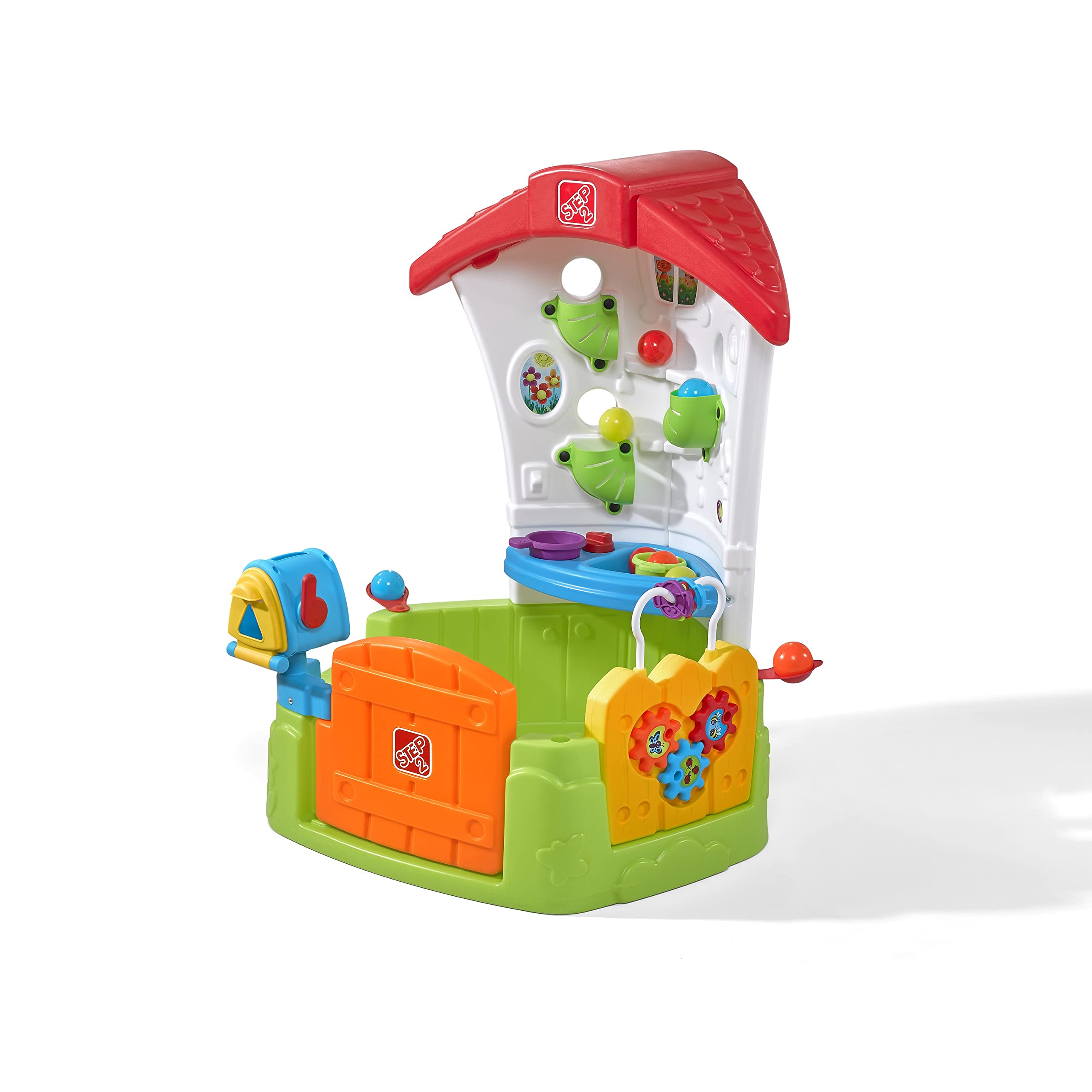 Step2 Toddler Corner Playhouse - Indoor & Outdoor Kids Play Gym with Toy Kitchenette & 15-Piece Accessories | Durable Plastic Playhouse for Toddlers 1+ Years | Perfect for Backyard, Playroom & Preschool Pretend Play