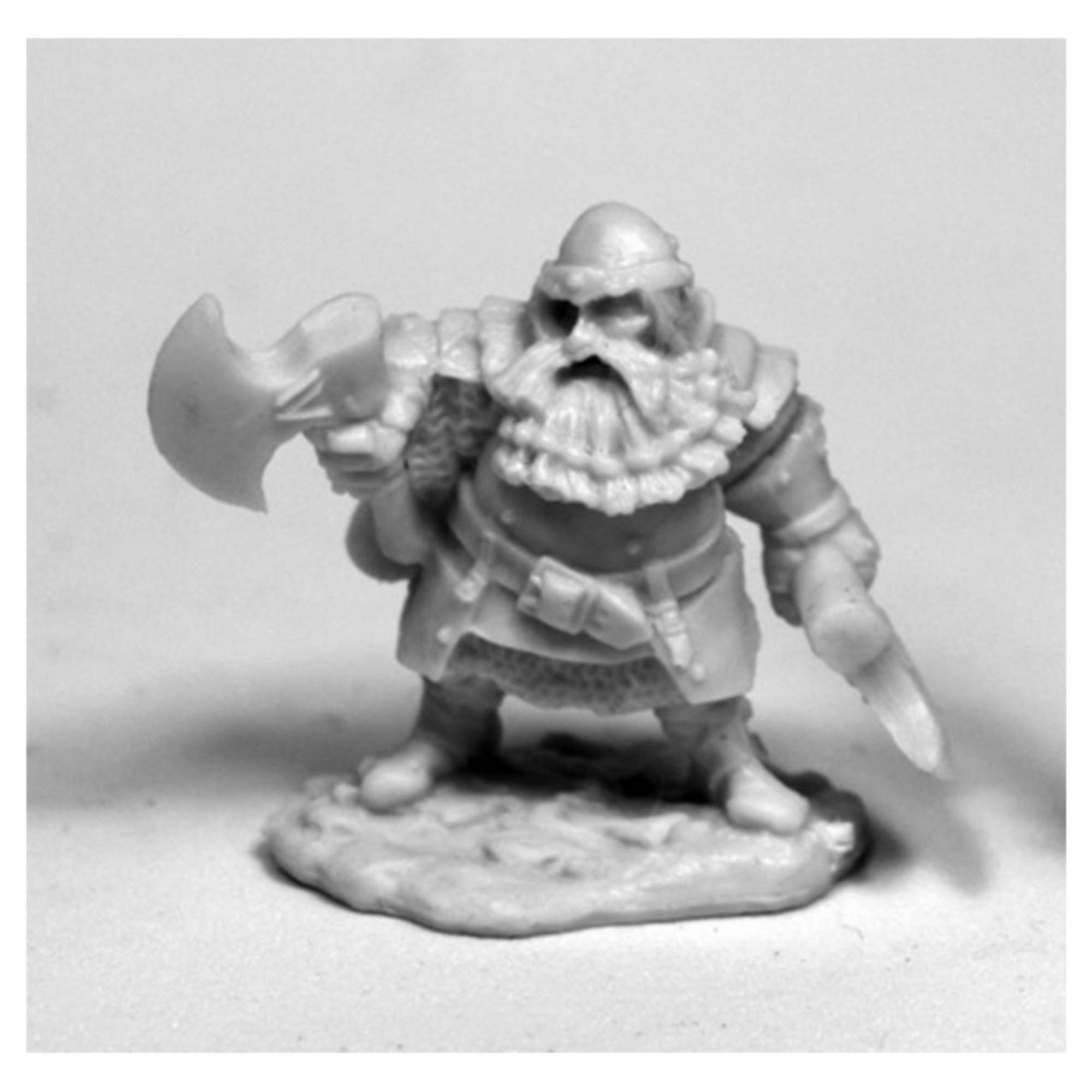 Reaper Miniatures Hagar Dwarven Hero 25mm Miniature - Dark Heaven Bones Fantasy RPG Figure for D&D, Pathfinder & Tabletop Gaming