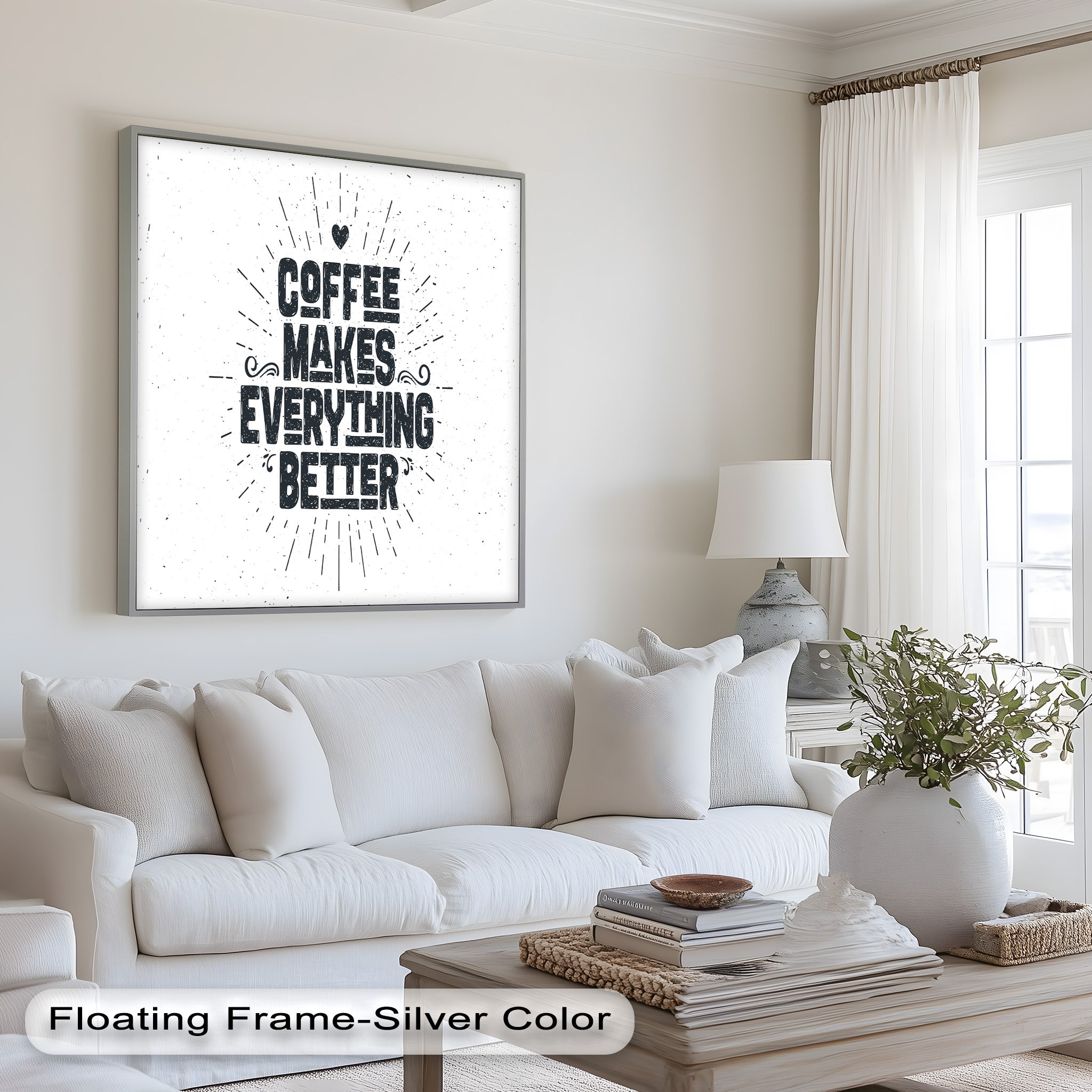 Modern Oil Paintings for Home Decor - Coffee Themed Artwork for Living Room, Bedroom & Office | Unique Handmade Wall Art