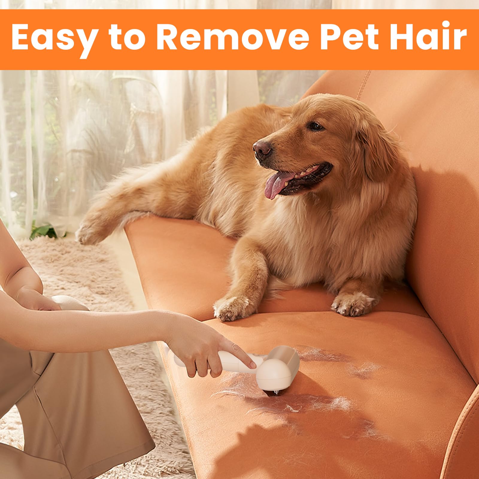 Best Reusable Pet Hair Remover Roller - Lint Brush for Dogs & Cats - Furniture & Couch Hair Removal Tool - Perfect for Sofa, Car Seats & Clothes Cleaning