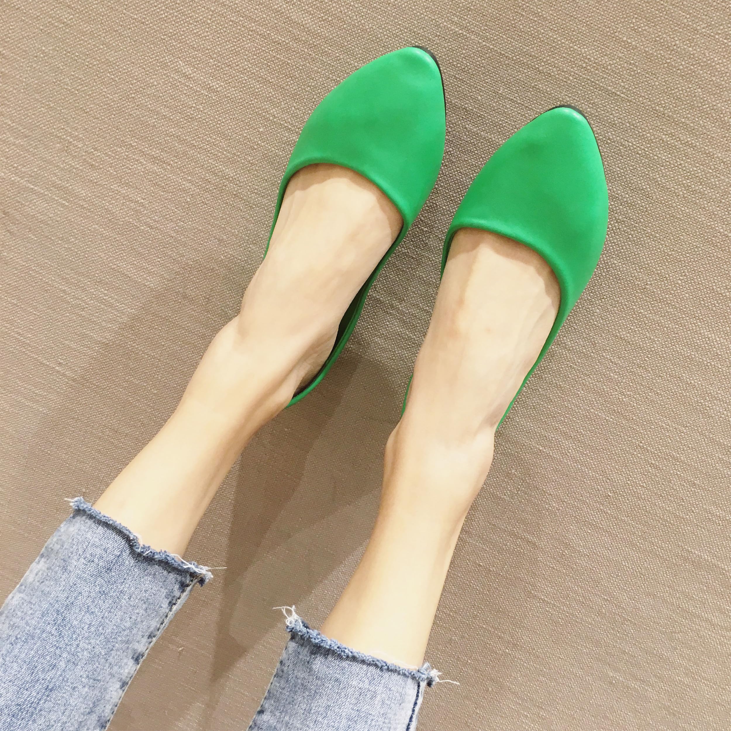 MAIERNISI JESSI Women's Ballet Flats - Pointed Toe Dress Shoes for Business Casual & Office Wear | Comfortable Slip-On Work Shoes for Women | Perfect for Daily Commute, Business Meetings & Professional Occasions