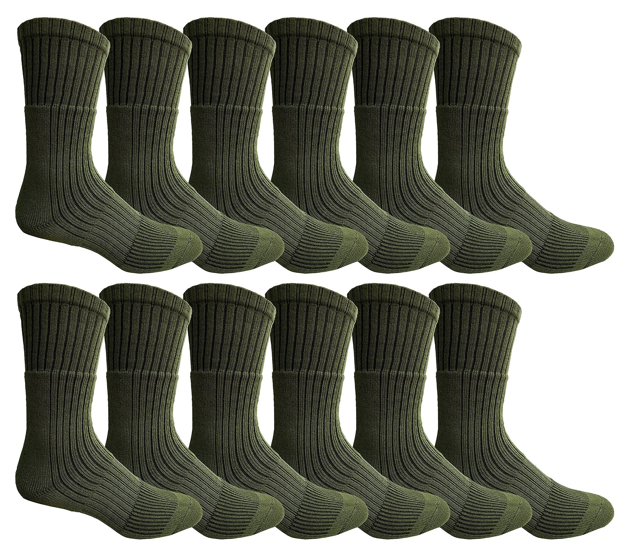 Yacht & Smith Men's Military Grade Army Socks - Durable Tactical Boot Socks for Hiking, Work & Outdoor Activities (Size 10-13)