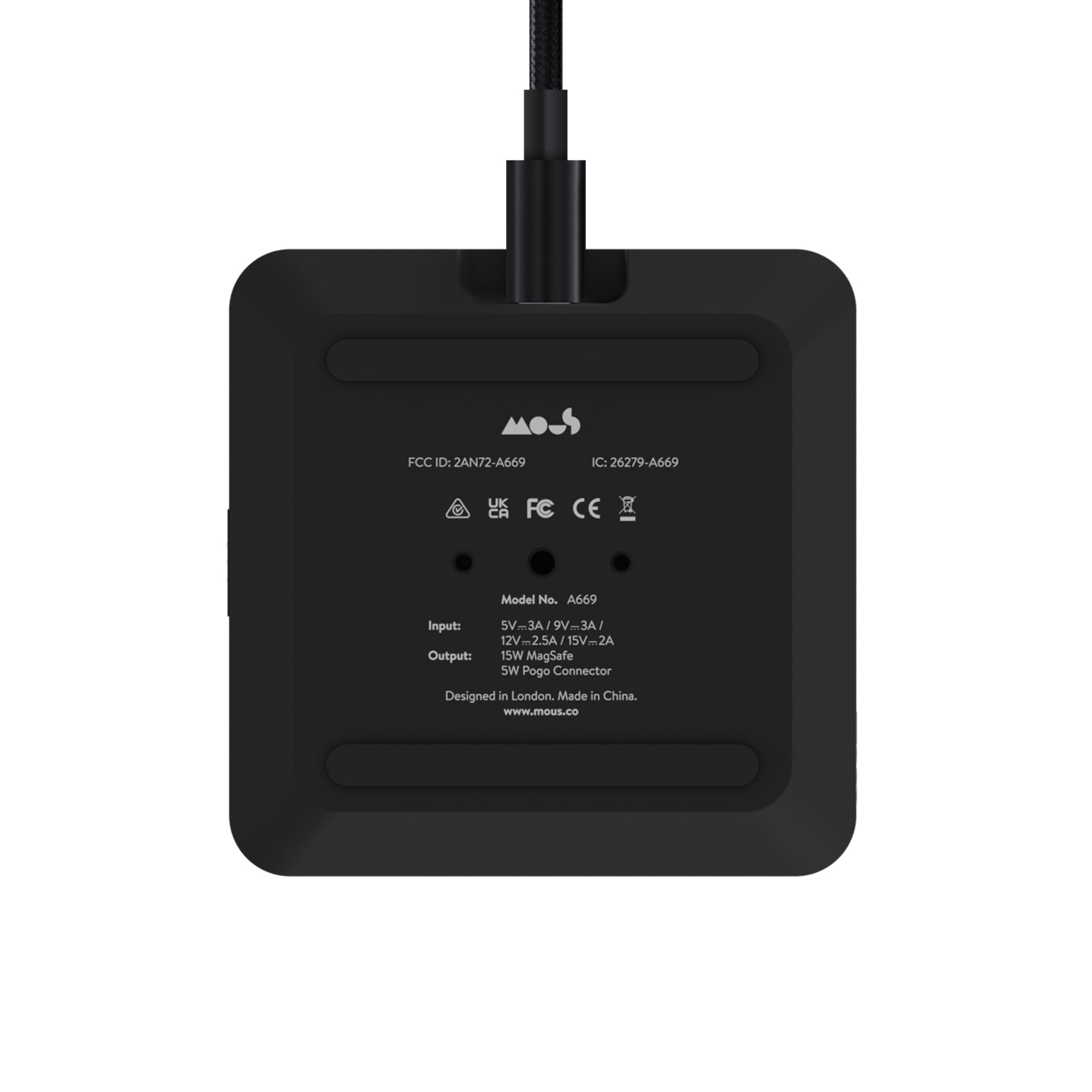 Fast Wireless Charging Pad with MagSafe® - Matte Black Qi-Certified Charger for iPhone 14/13/12 Series | Perfect for Home, Office & Nightstand Charging