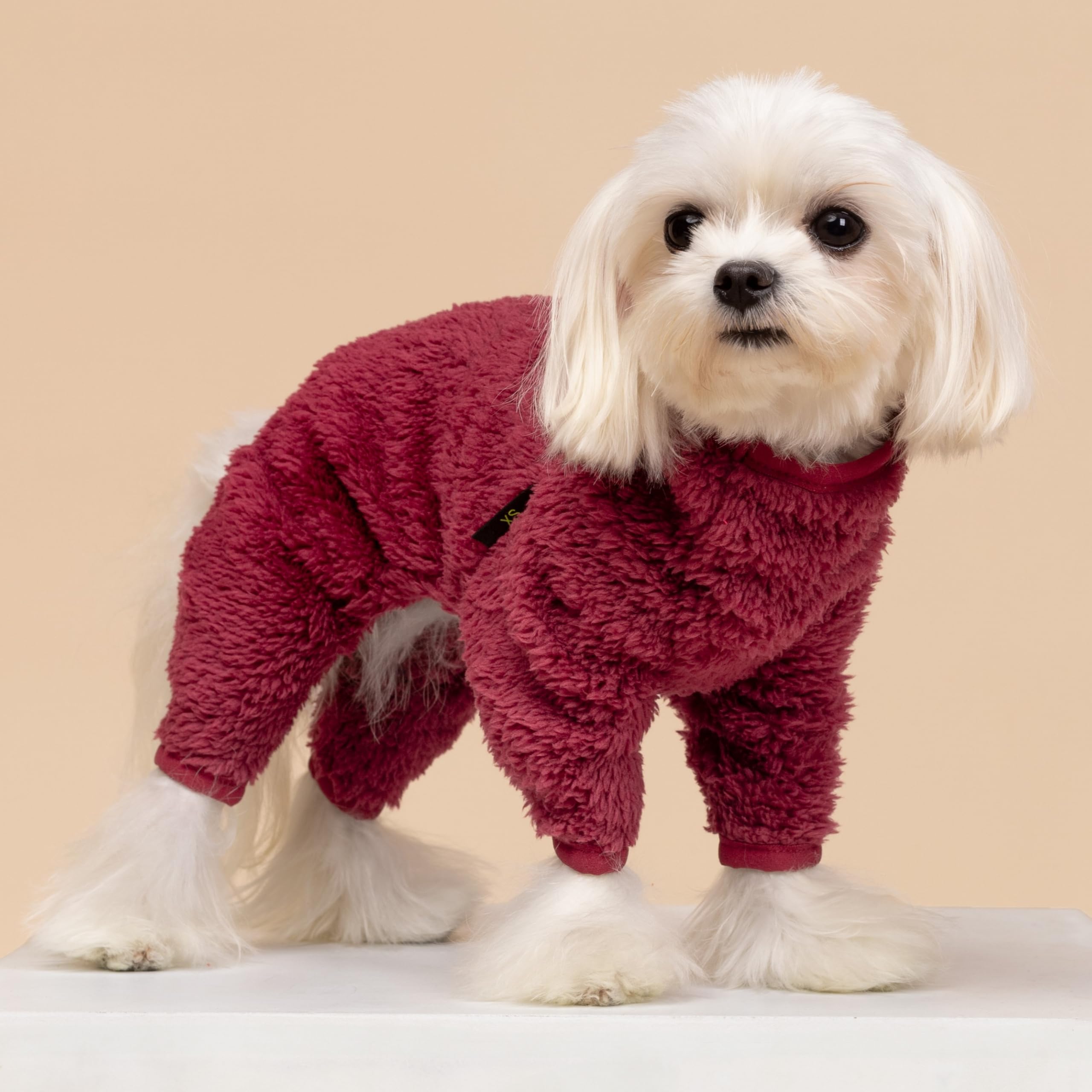 Fitwarm Fleece Dog Christmas Pajamas - Cozy Winter Onesie for Small Dogs | Holiday Pet Apparel