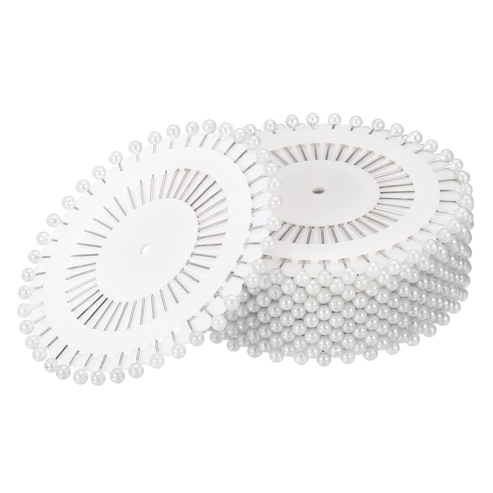 PATIKIL 12-Pack White Pearl Head Sewing Pins - Decorative Straight Pins for Dressmaking, Corsage, Fabric Crafts | Perfect for Wedding Dresses, DIY Projects & Fashion Design Accessories