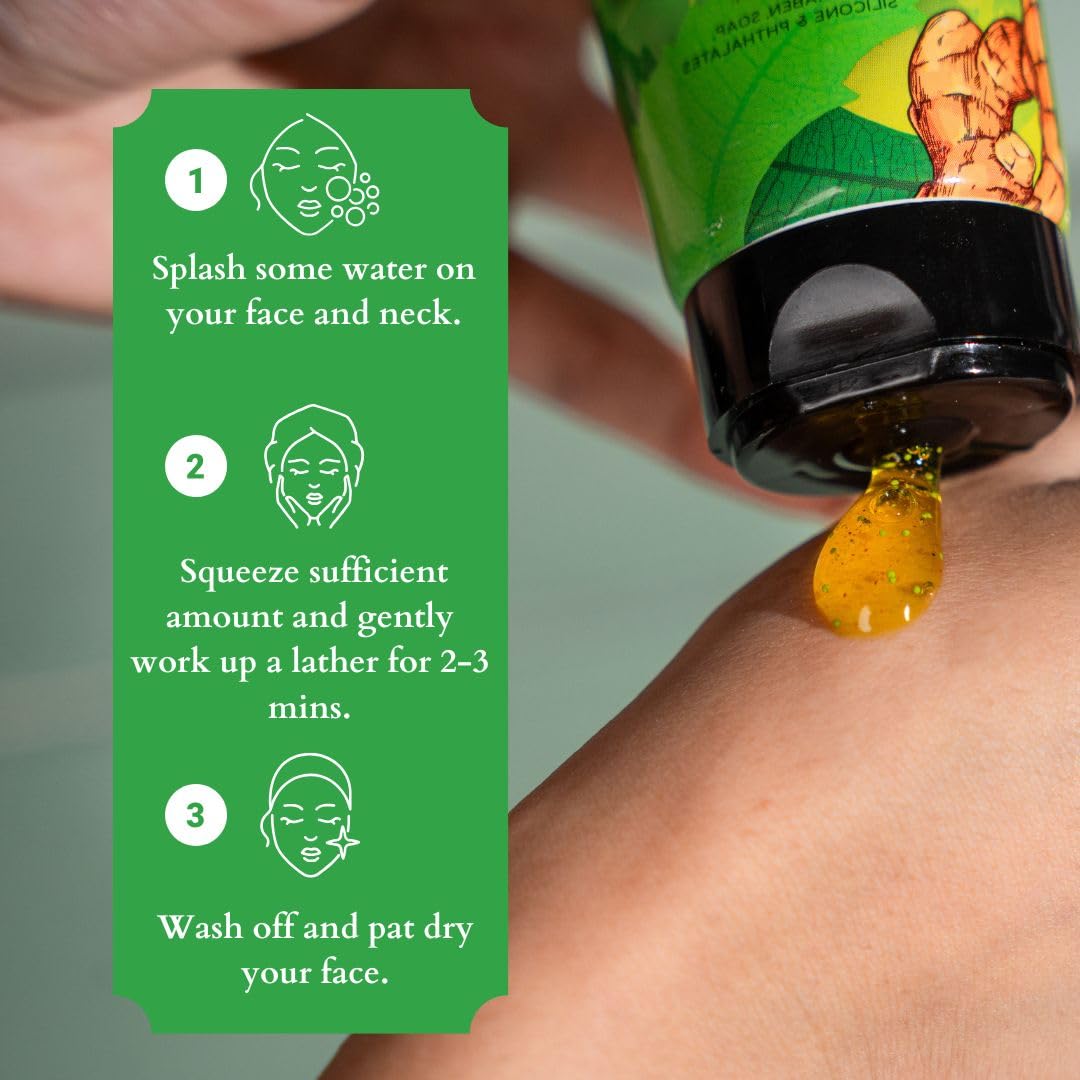 Nutrinorm Acne Clear Face Wash with AHA & BHA Synergy | 5% Curcumin & Neem Exfoliators | Gentle No Micro-Tears Formula | Photoprotectant for Radiant Skin | 100ml | Daily Acne Treatment for Oily & Sensitive Skin | Perfect for Morning & Night Skincare Routine