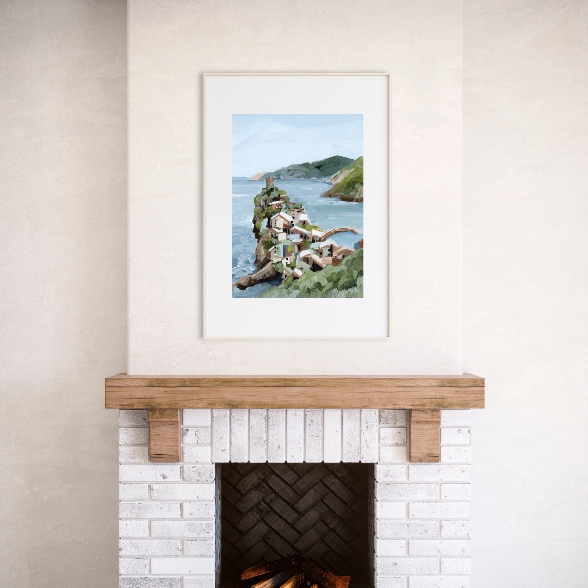 Cliffs of Vernazza Art Print - Stunning Italian Coastal Landscape Wall Decor for Living Room, Bedroom & Office | Perfect Home & Gift Idea