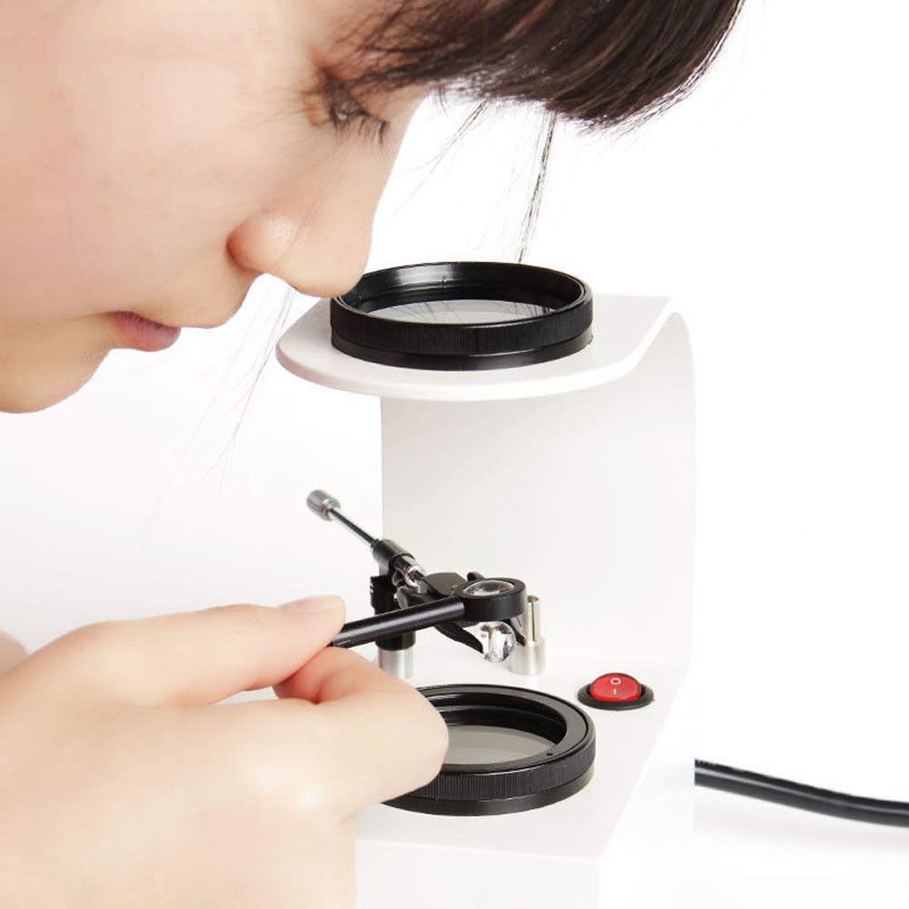 Gemstone Identification Kit - Jewelry Polariscope & Desktop Magnifier with Gem Clip for Gemologists, Jewelers & Hobbyists | Perfect for Gem Testing, Jewelry Appraisal & Educational Use