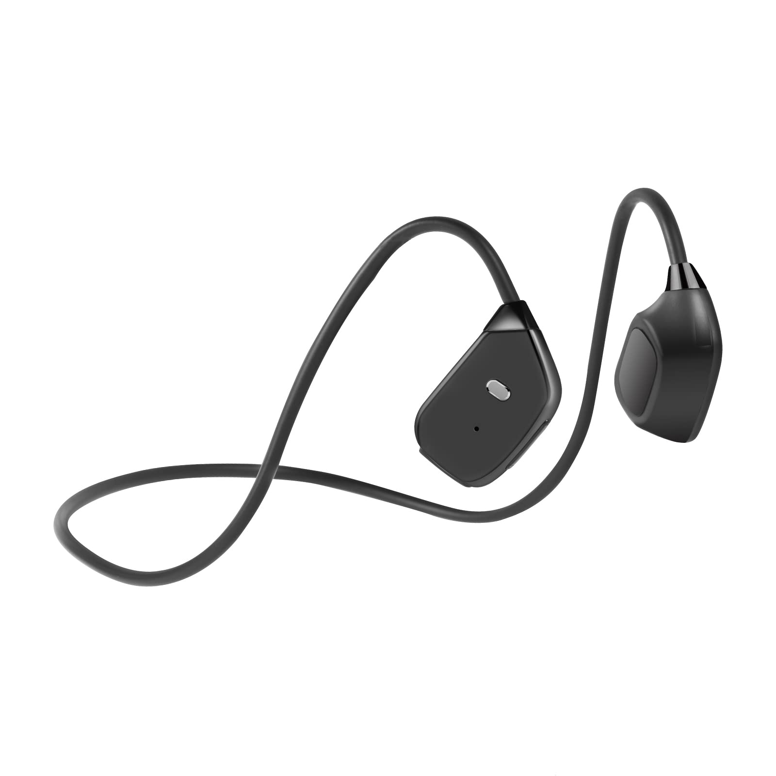 Open-Ear Bluetooth Bone Conduction Sport Headphones - Sweatproof Wireless Headset for Running, Workouts & Cycling - Built-in Mic with Adjustable Headband (Black) - Perfect for Gym, Jogging & Outdoor Activities