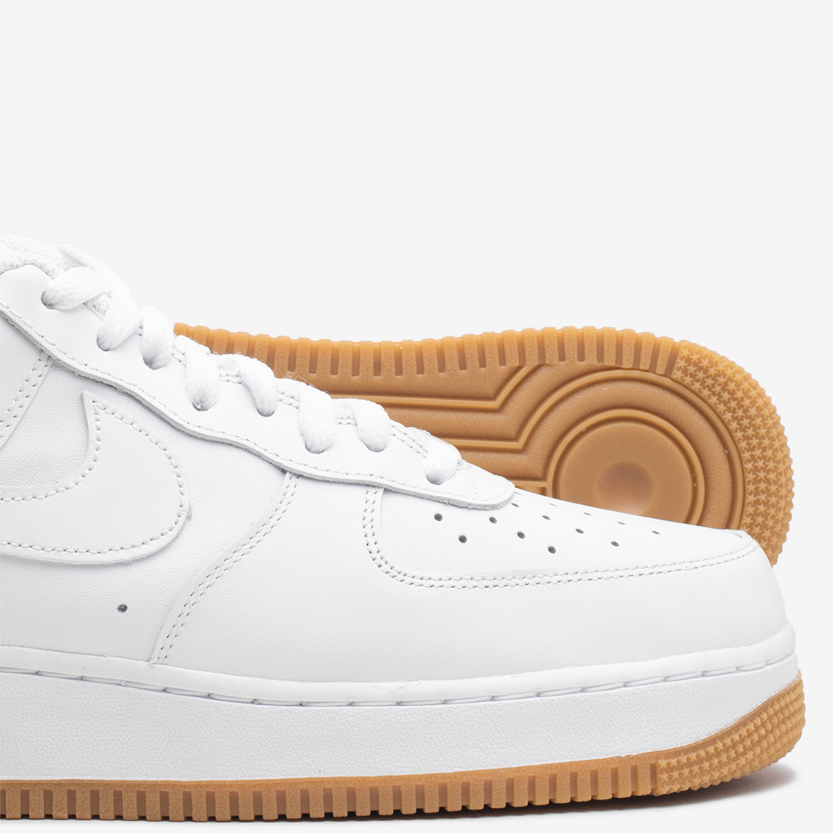 Nike Air Force 1 '07 White Gum Light Brown Sole Sneakers - Casual Wear, Street Fashion & Everyday Comfort Shoes for Men & Women