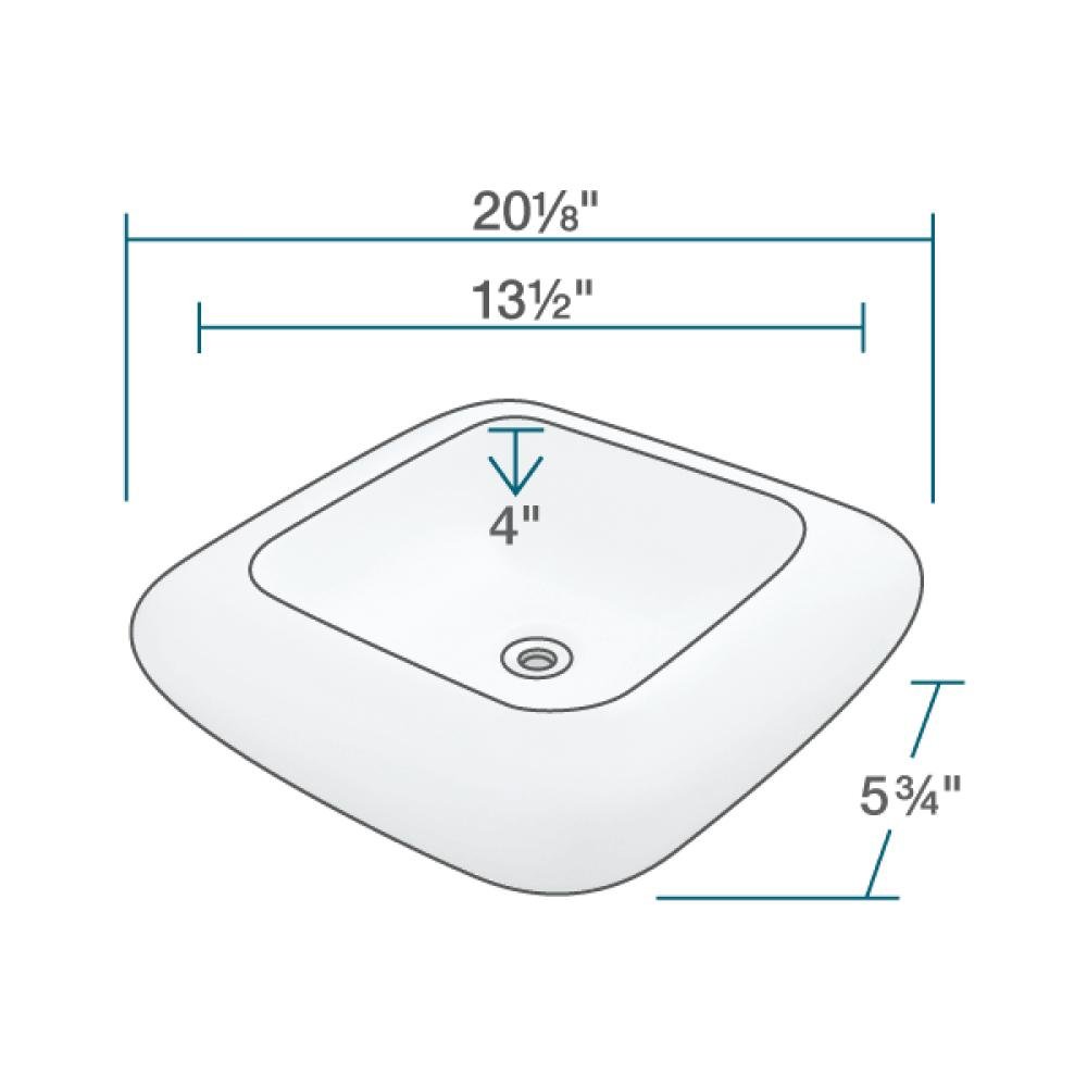 White Porcelain Vessel Sink with Chrome Faucet Set - Modern Bathroom Vanity Sink with Pop Up Drain - Perfect for Powder Rooms, Guest Baths & Luxury Home Renovations