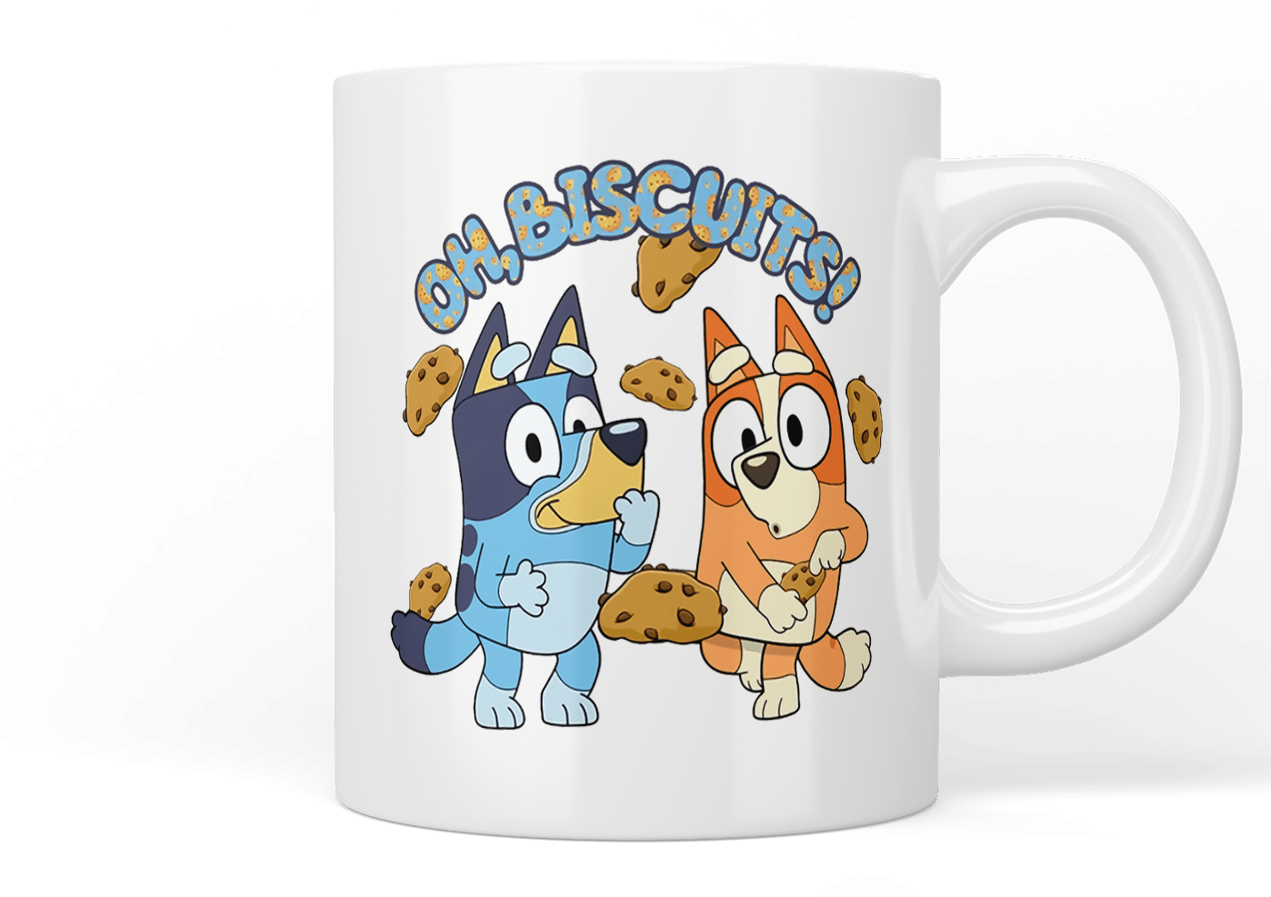 Bluey: Oh, Biscuits! Ceramic Coffee Mug - Perfect for Kids & Adults, Fun Gift for Bluey Fans, Great for Tea, Hot Chocolate & Morning Coffee