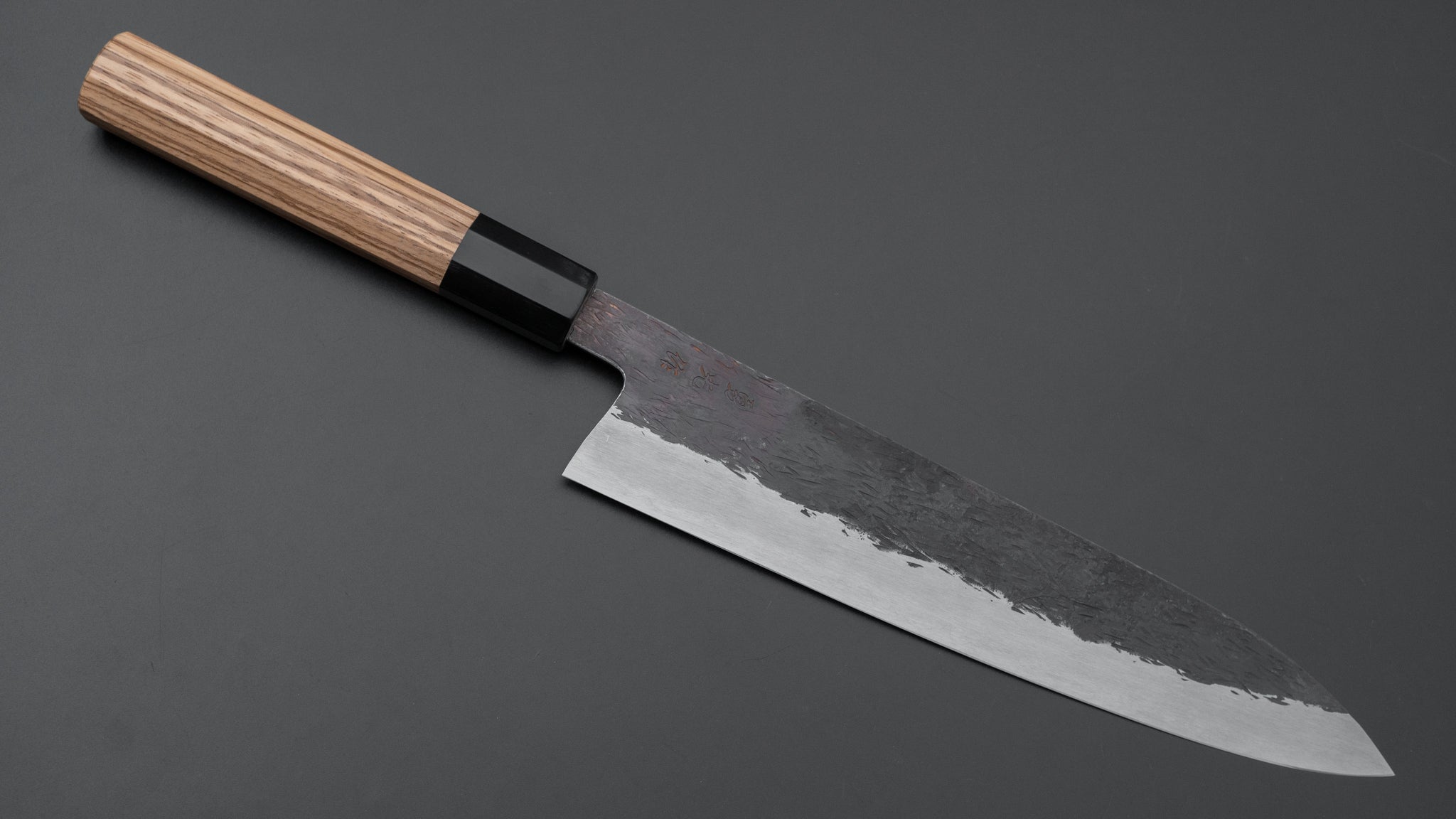 Premium Isamitsu Blue Super Stainless Clad Kurouchi Gyuto Chef Knife 240mm with Taihei Zebrawood Handle - Japanese Kitchen Knife for Professional Chefs & Home Cooking, Perfect for Slicing, Dicing & Meat Cutting