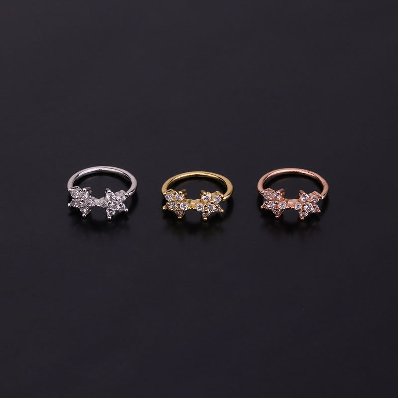 18K Gold Cartilage Hoop Septum Nose Ring - Dainty Nose Hoop Jewelry for Women | HSPJ234 | Perfect for Everyday Wear, Parties & Special Occasions