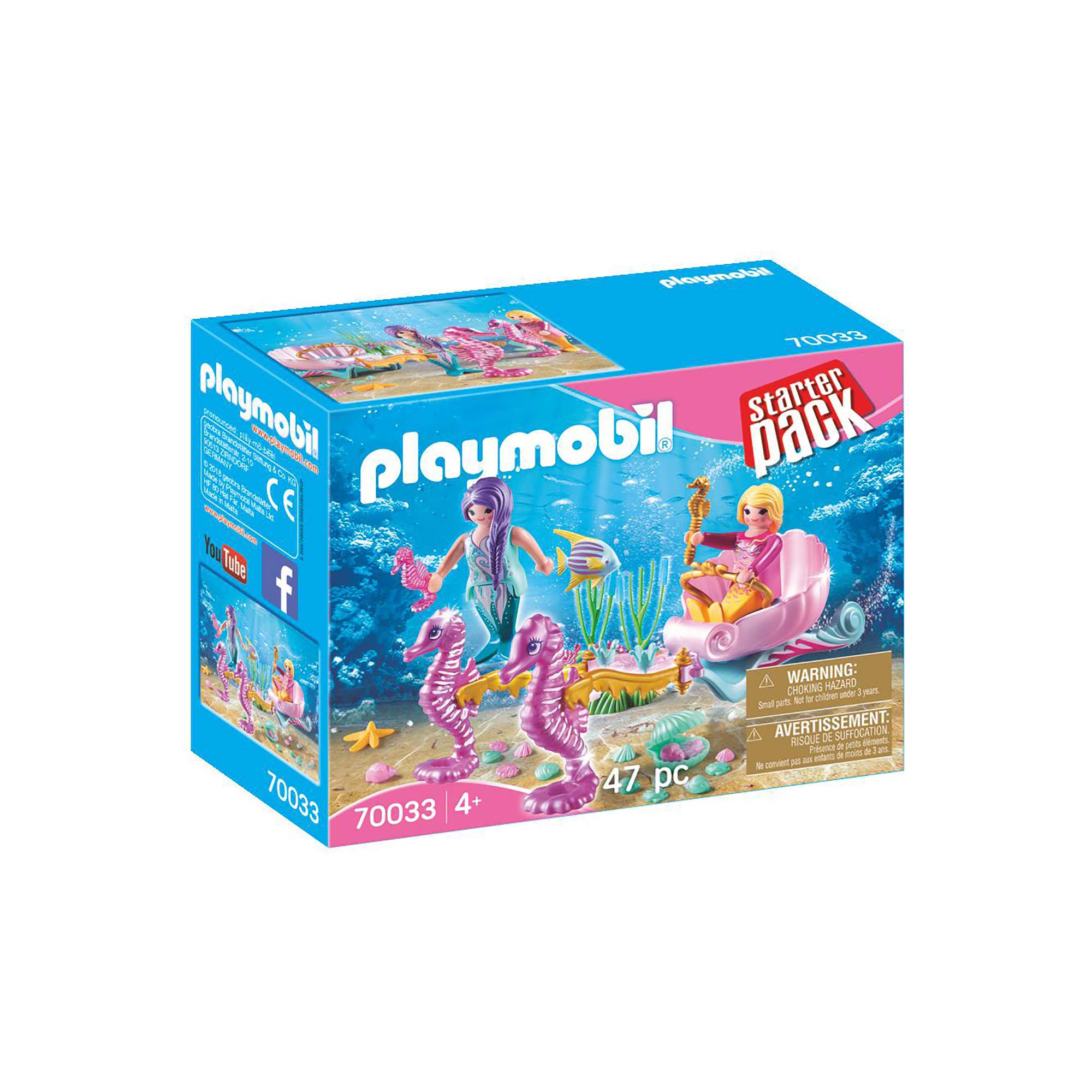 Playmobil Seahorse Carriage and Figure Pack Playset - Underwater Adventure Toy Set for Kids, Perfect for Imaginative Play and Ocean-Themed Birthday Gifts