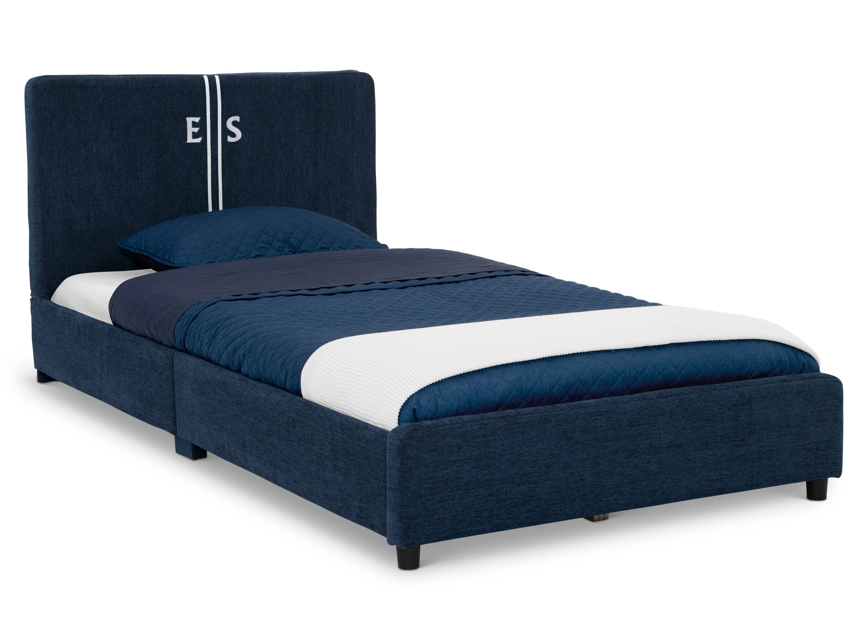 Custom Upholstered Twin Bed with Headboard - Soft Fabric Headboard for Kids & Teens Bedroom - Perfect for Small Spaces, Dorms & Guest Rooms