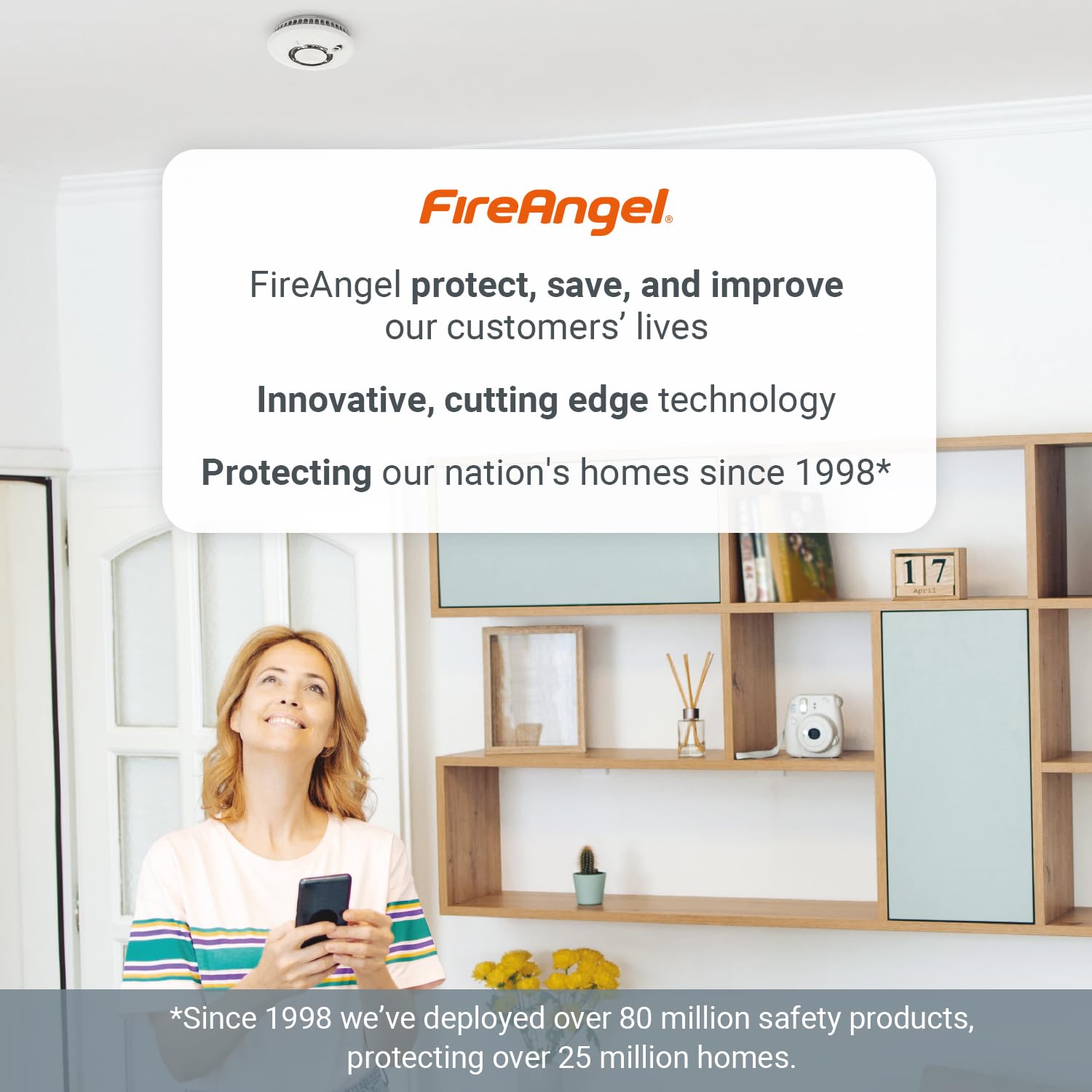 Fireangel HW1-R Heat Alarm with Loud Audible Alert - Ideal for Home, Kitchen & Garage Fire Safety