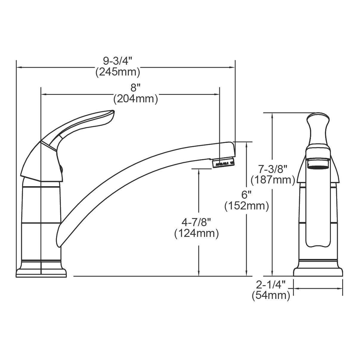 Elkay LK1500CR Single Hole Deck Mount Kitchen Faucet with Lever Handle - Chrome Finish for Modern Kitchens | Ideal for Cooking, Washing Dishes & Home Renovation
