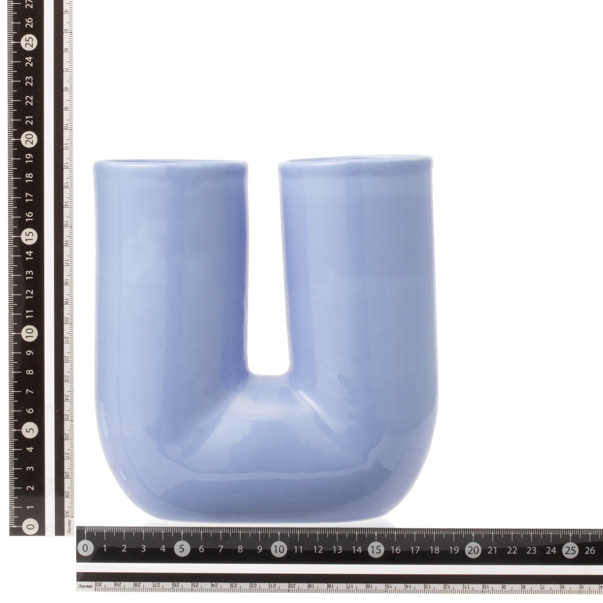Ceramic Pop Flower Vase - Medium Size Light Blue Home Decor for Living Room, Bedroom, Office & Wedding Centerpieces