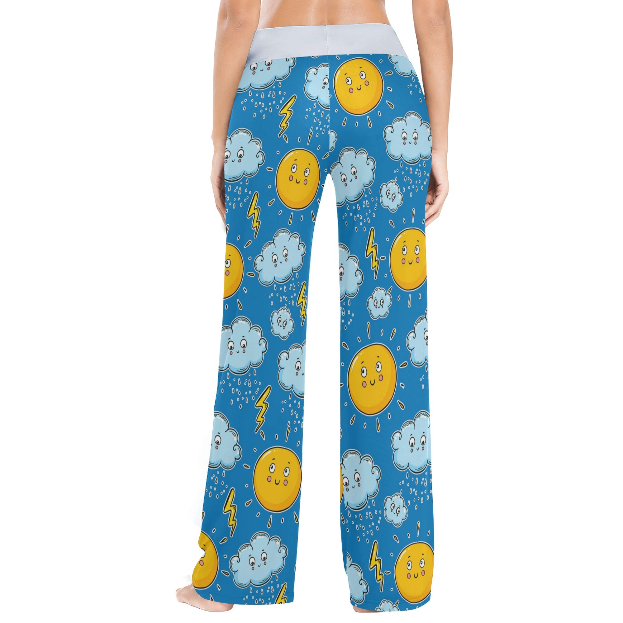 Women's Loose Casual Comfortable Pajama Pants with Drawstring - Wide Leg Palazzo Lounge Pants for Sleep, Yoga & Home Relaxation