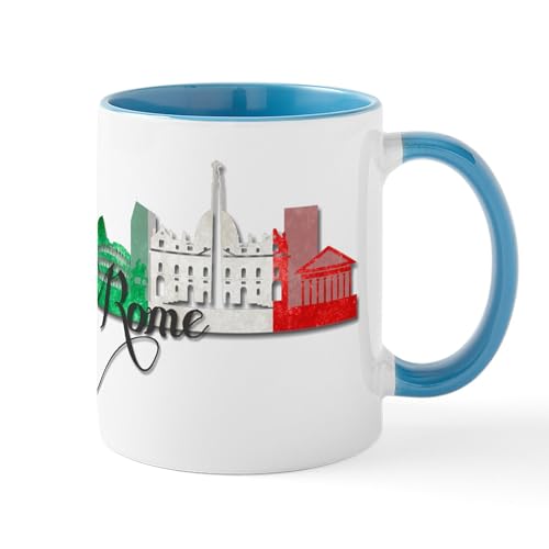 White/Blue Inside - Rome Italy Mugs