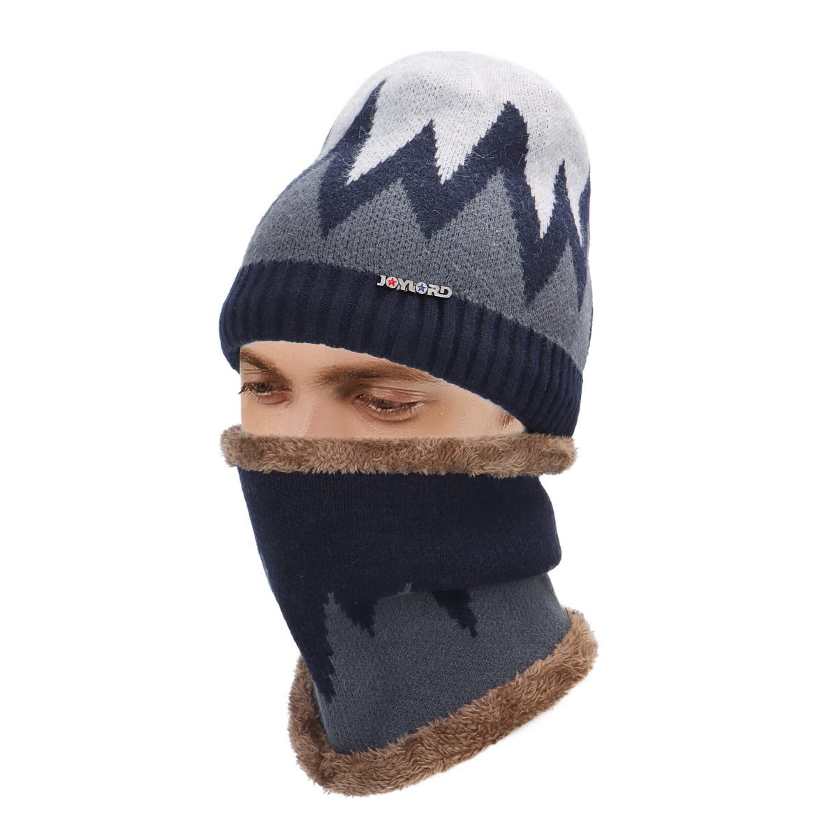 Warm Winter Beanie Hat & Scarf Set - Fleece Lined Knit Skull Cap & Neck Warmer for Men & Women - Perfect for Skiing, Snowboarding & Cold Weather Activities