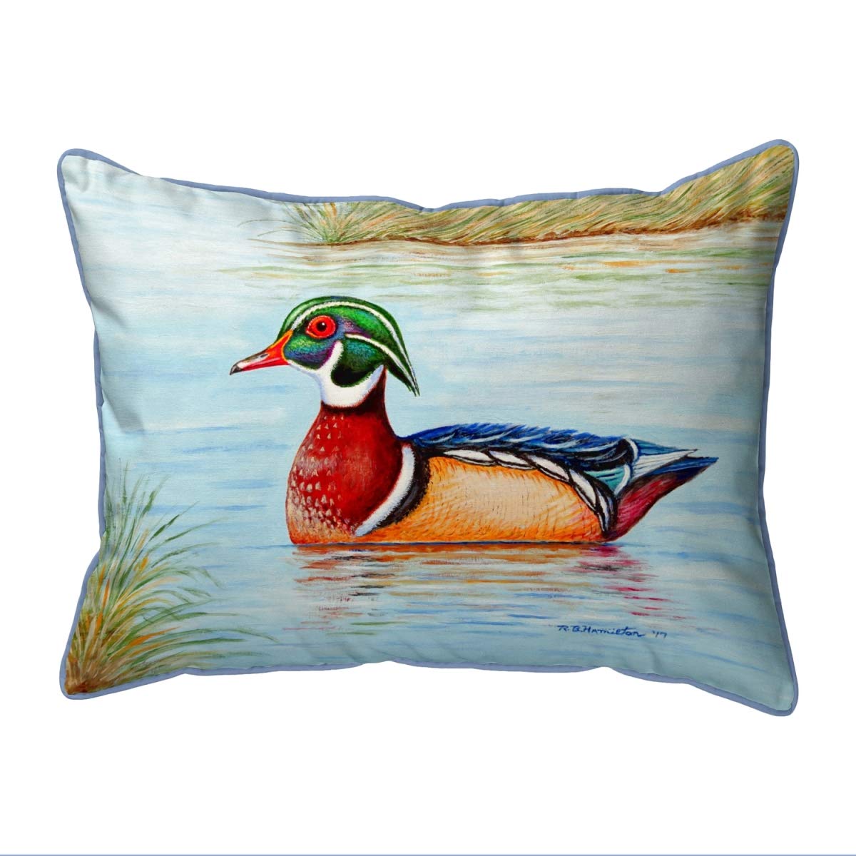 Betsy Drake SN652 Decorative Throw Pillow 11x14 Inches - Multi Color Cushion Cover for Sofa, Bed, Living Room & Home Decor
