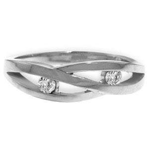 0.1 Carat 14K Solid White Gold Diamond Ring for Women - Elegant Fontaine Design for Engagement, Wedding & Anniversary Gifts