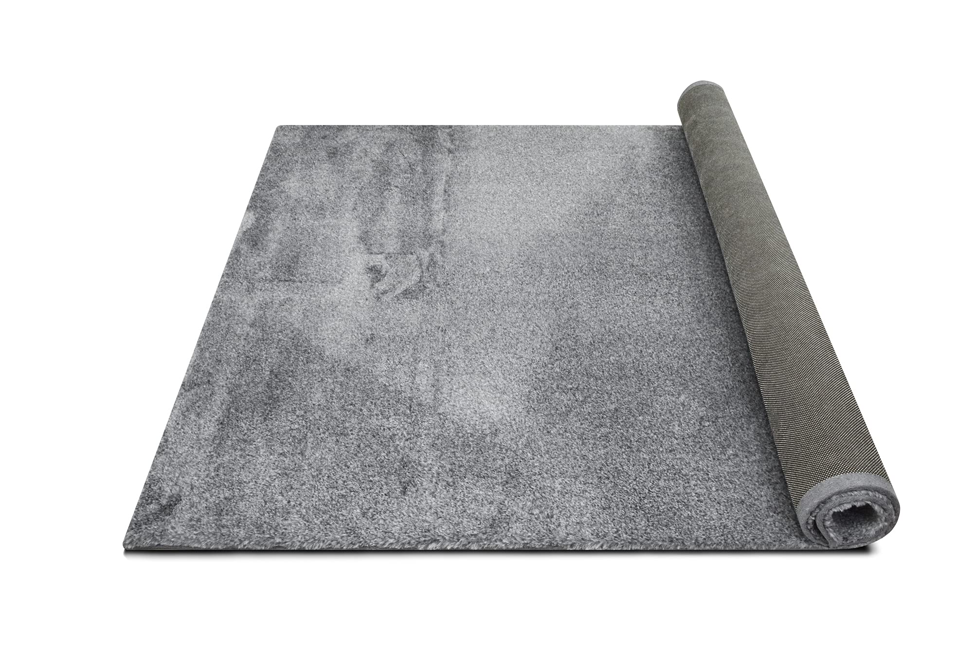 Luxury Faux Fur Shaggy Area Rug 5x7 Feet - Soft Plush Non-Slip Living Room Carpet for Kids Room, Nursery, Bedroom - Modern Gray Home Decor Floor Mat for Cozy Comfort & Stylish Interior Design