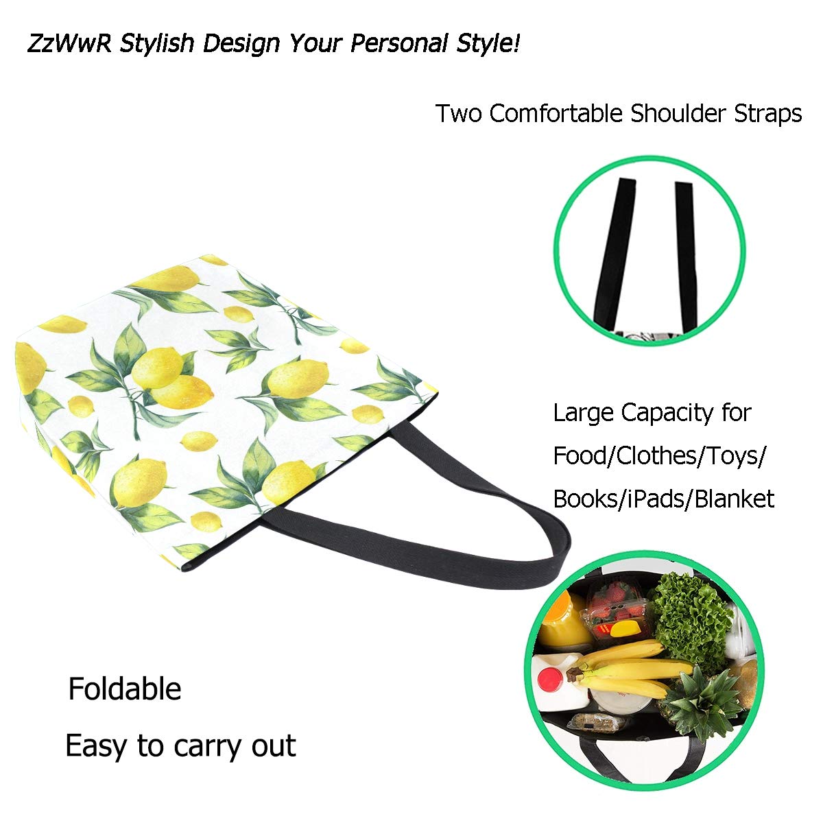 Stylish Large Shoulder Tote Bag - Waterproof Beach Bag for Women, Spacious Travel Weekender, Gym & Grocery Shopping Tote - Perfect for Vacation, Work & Daily Use
