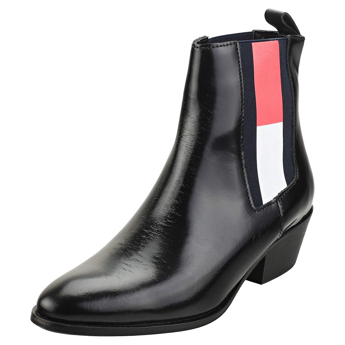 Tommy Jeans Women's Black Corporate Cowboy Boots - Size 6 US | Western Fashion Boots for Casual Wear, Country Concerts & Cowgirl Style Outfits