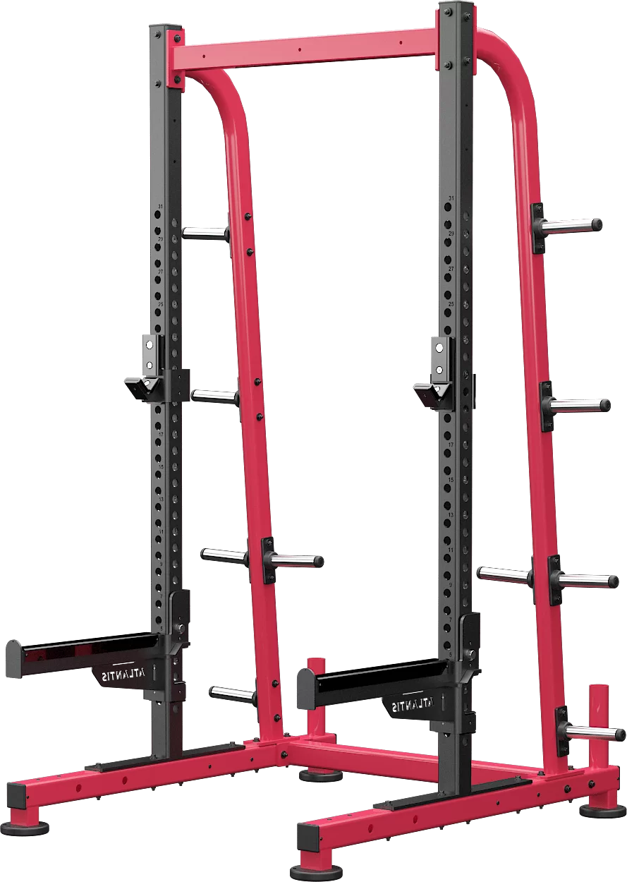 ATLANTIS Half Rack - Premium Strength Training Equipment for Home & Gym Workouts | Perfect for Squats, Bench Press & Weightlifting Exercises