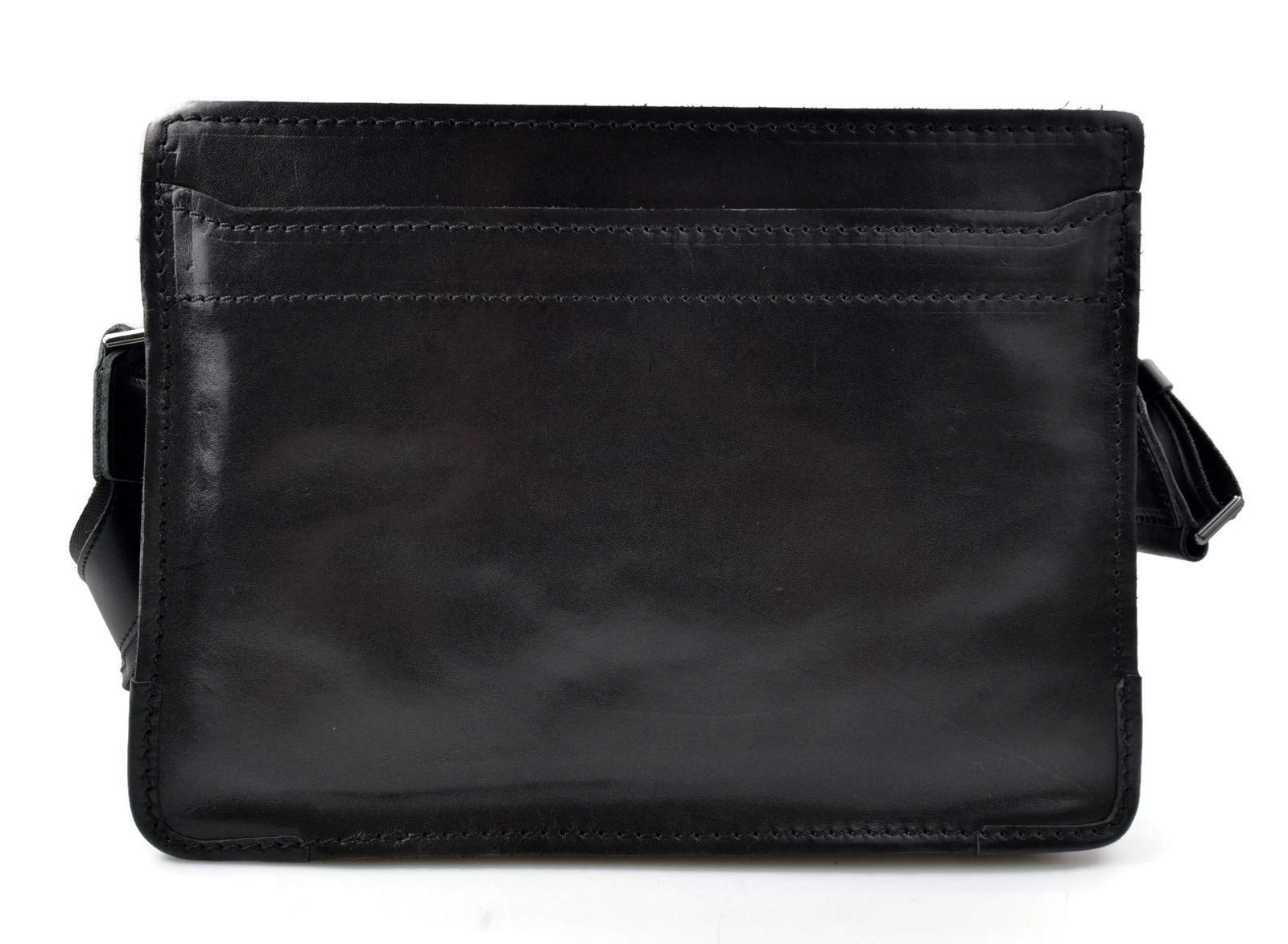 Genuine Italian Leather Messenger Bag for Tablet & iPad - Unisex Shoulder Bag for Men & Women - Perfect for Work, Travel & Daily Commute