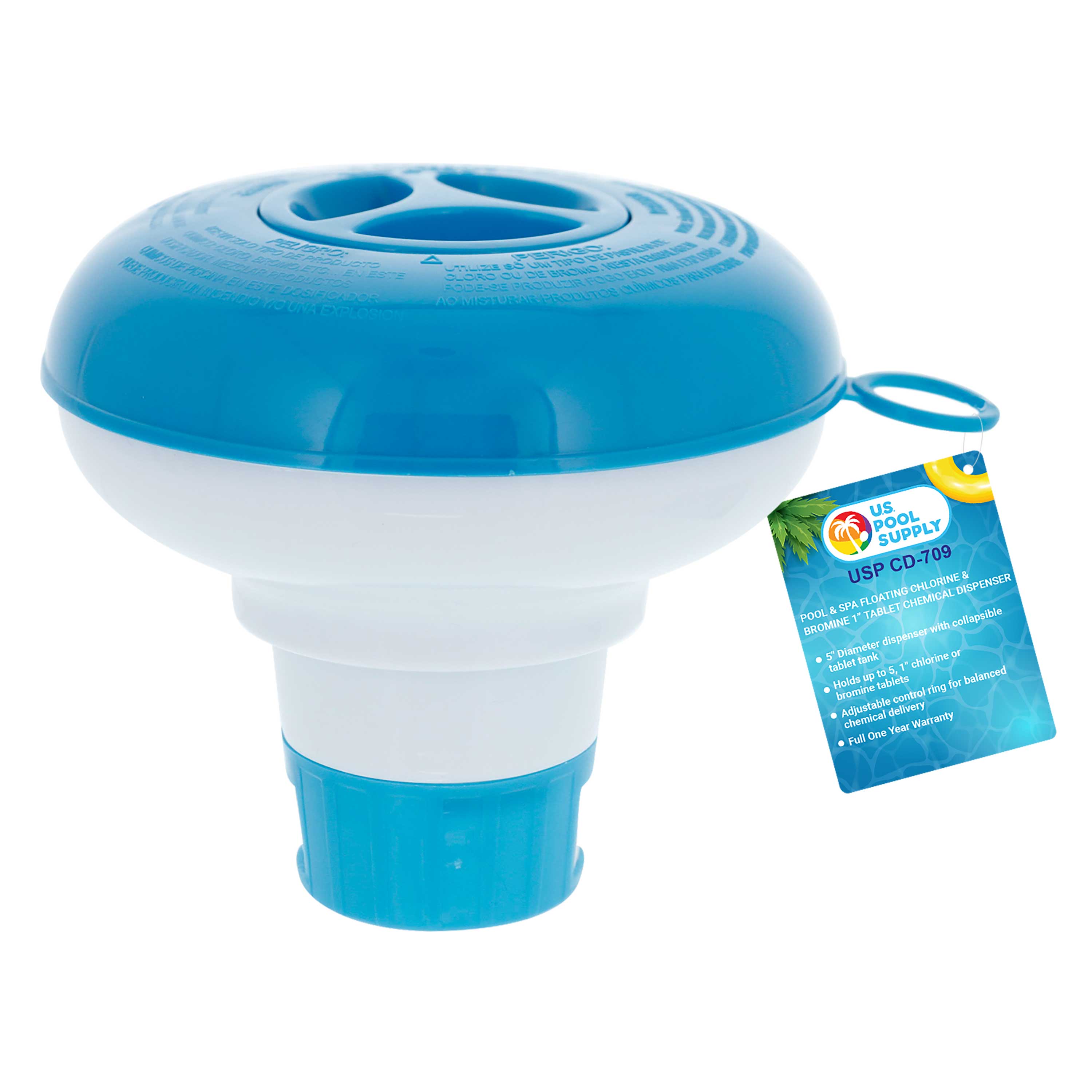 U.S. Pool Supply® Floating Chlorine & Bromine Dispenser - 5