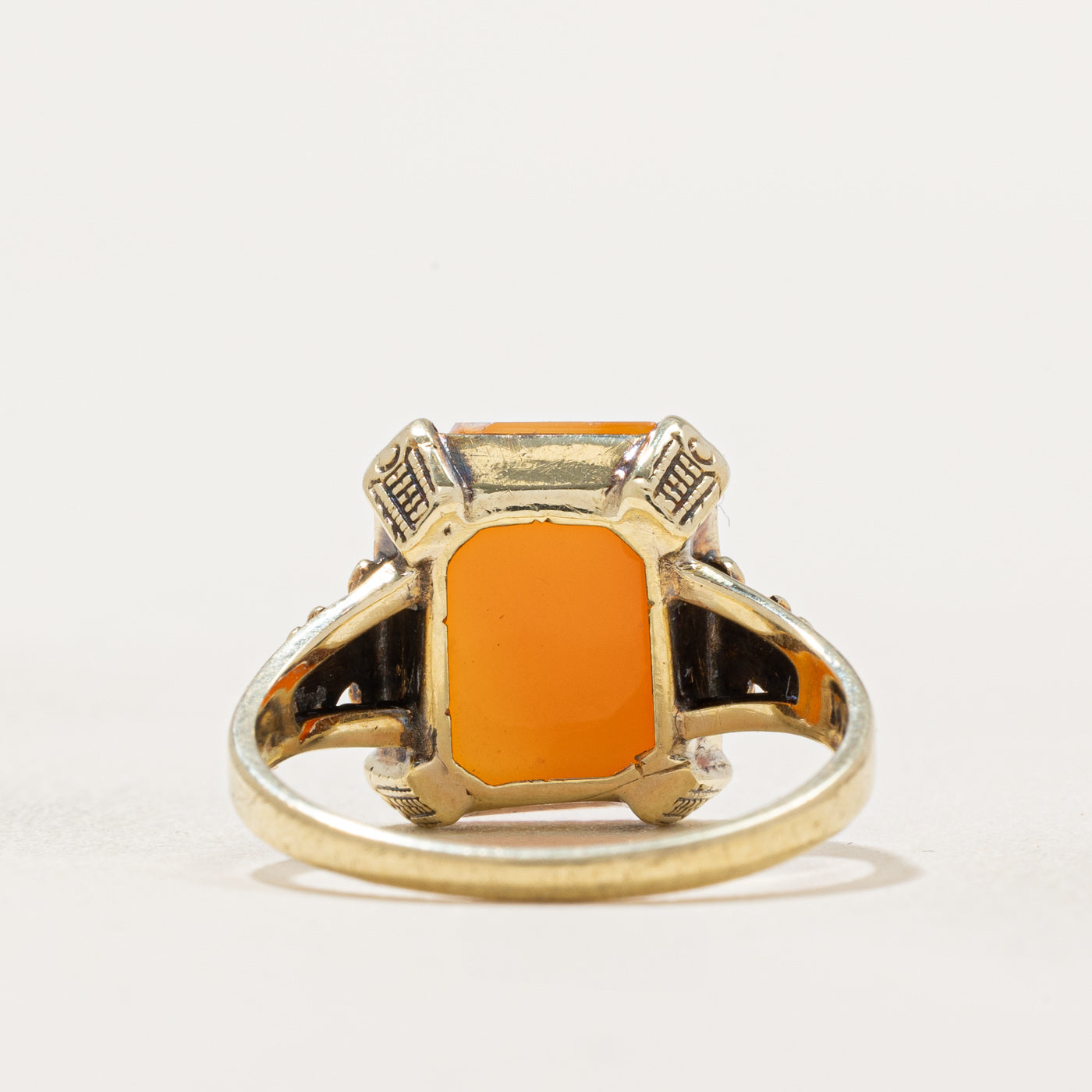 14K Yellow Gold Onyx Ring for Women - 3.00ct Genuine Black Onyx Stone, Size 6, Dainty Stackable Band - Perfect for Everyday Wear, Gift Giving & Special Occasions
