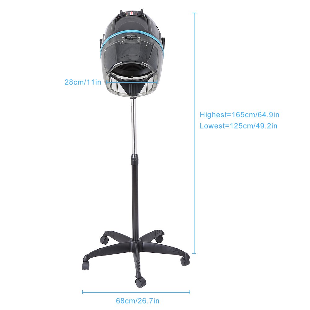 Professional Adjustable Hooded Hair Dryer with Timer & Wheels - Microdermabrasion Salon Equipment for Home & Spa Use - Perfect for Hair Treatments, Styling & Beauty Therapy