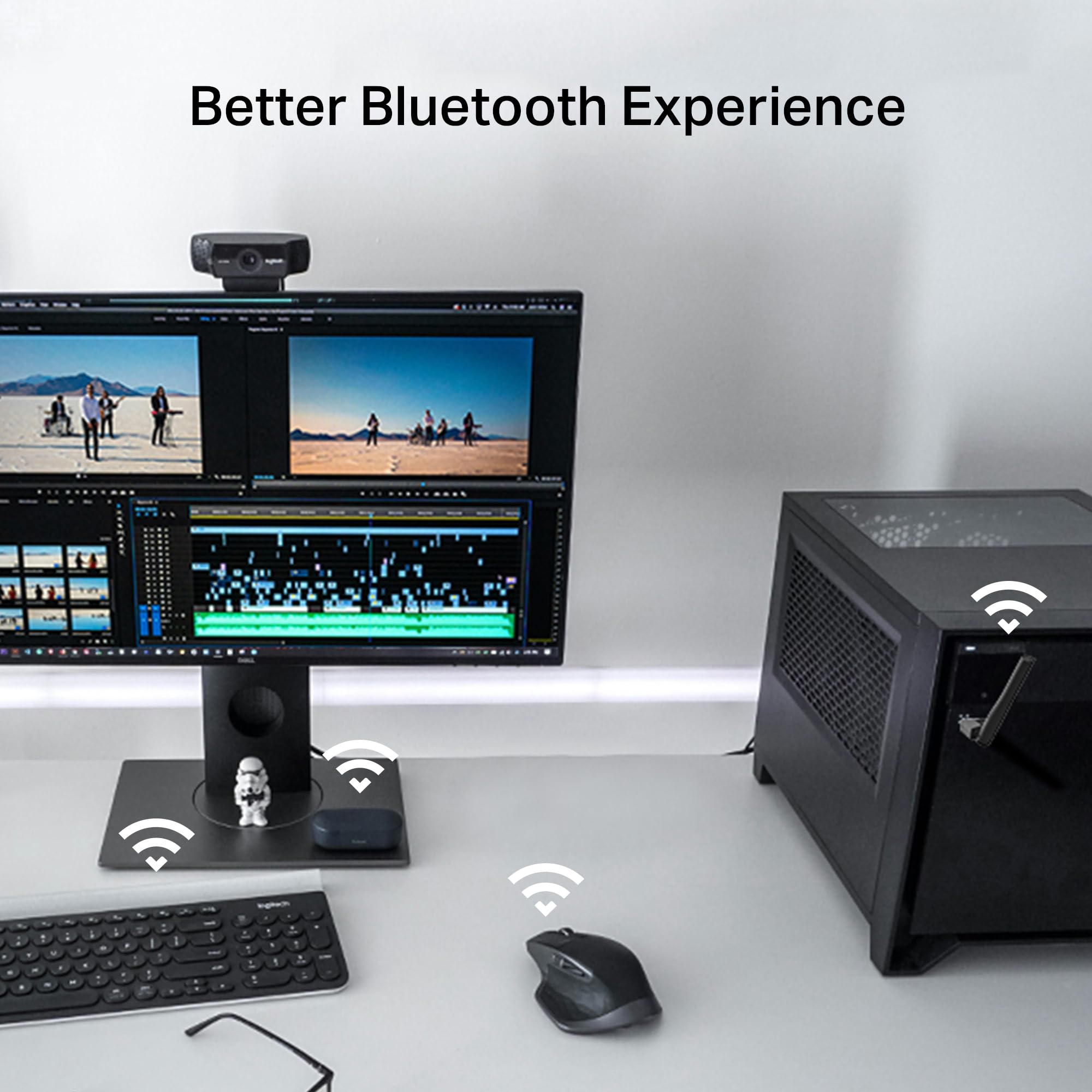 TP-Link UB500 Plus USB Bluetooth 5.3 Adapter for PC - Long Range Wireless Receiver with Adjustable Antenna, Plug and Play, Compatible with Windows 11/10/8.1/7, Desktop, Laptop, PS5/PS4/Xbox Controller - Perfect for Gaming, Video Streaming & Wireless Audio