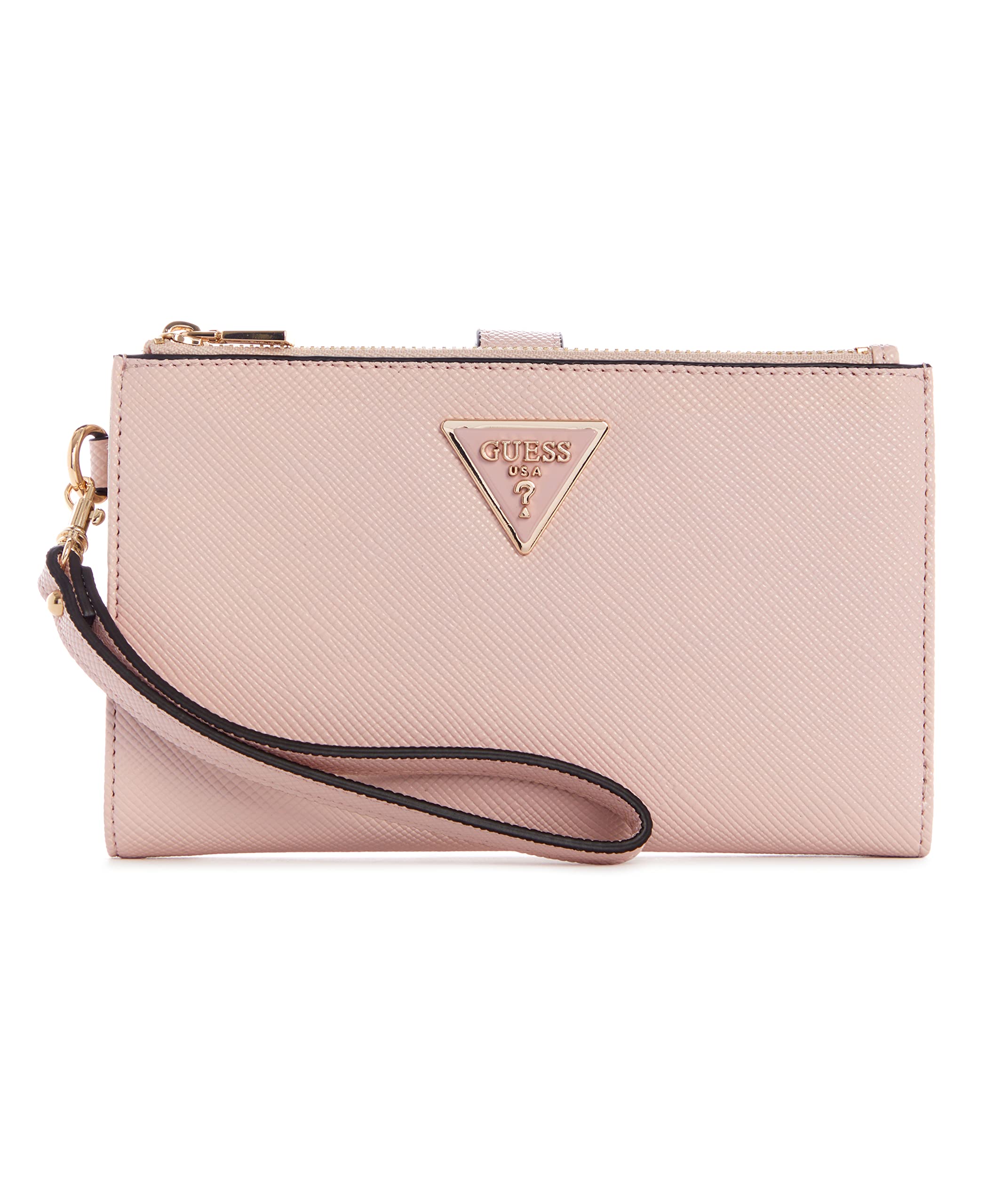GUESS Women's Laurel Double Zip Organizer Wallet - Stylish RFID Blocking Leather Wallet for Credit Cards & Cash | Perfect for Travel, Shopping & Everyday Use