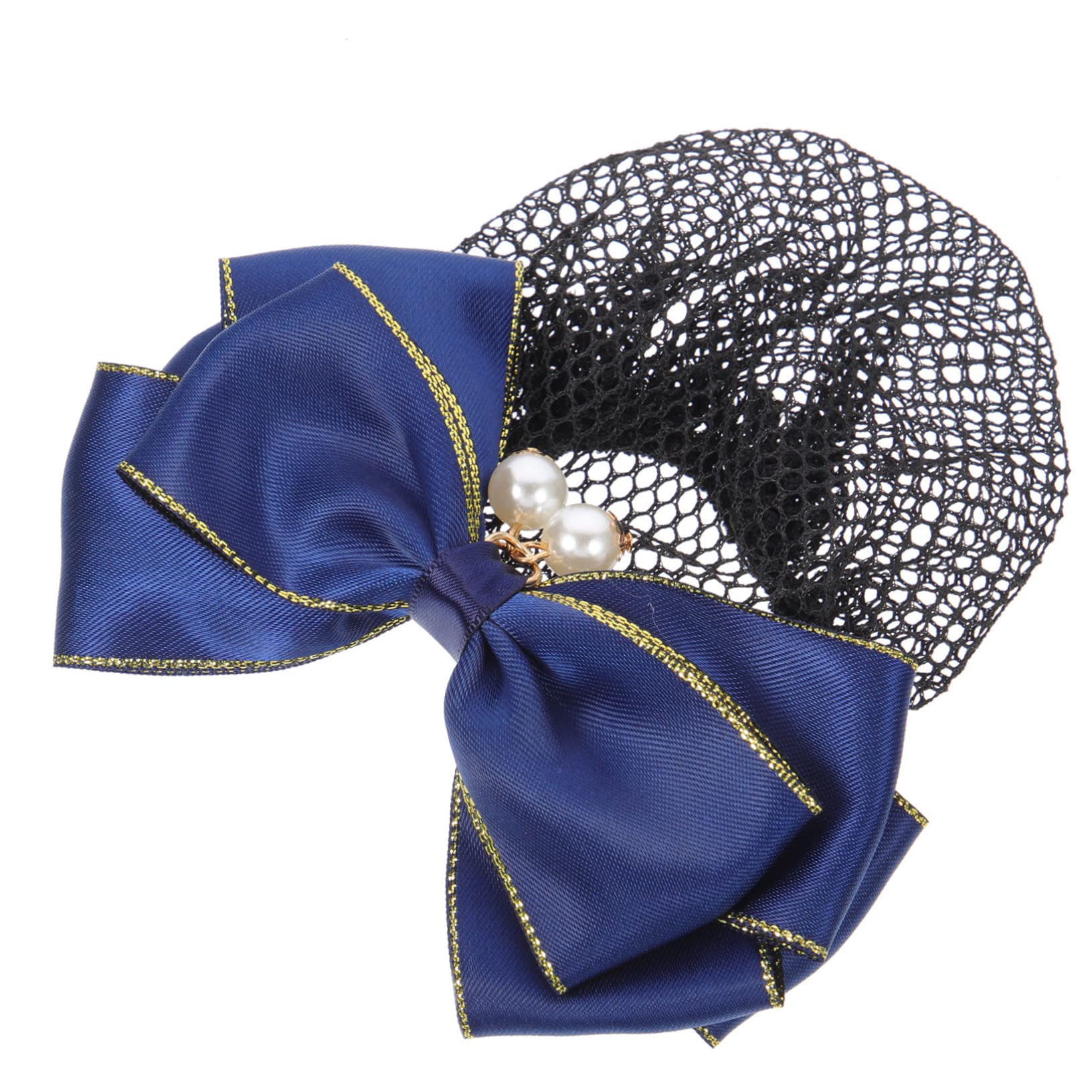 LALAFINA 5-Piece Hair Bun Net Set with Bow - Hairpins for Women, Stewardess, Ballet Dancers - Perfect for Professional Hairstyles, Ballet Performances & Formal Events