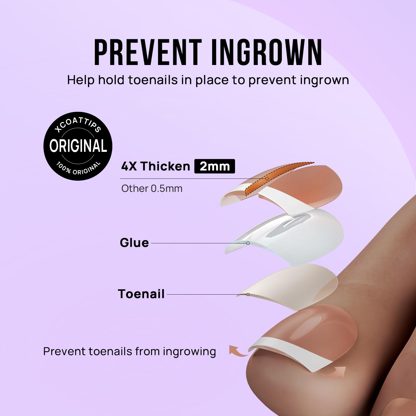 BTArtbox Short White French Tips Press On Toenails for Women - Square Fake Toenails with Glue, 16 Sizes & 32 Toenails Kit, Lightweight & Durable - Perfect for Pedicures, Parties, Vacations & Everyday Wear