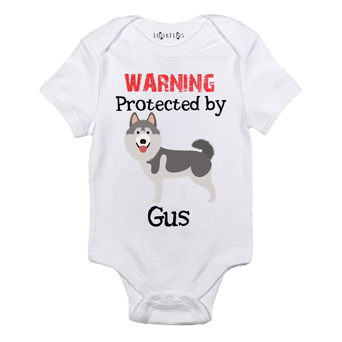 Custom Siberian Husky Dog Baby Shirt - Cute Puppy Gift for Dog Lovers - Perfect for Birthdays, Pet Adoption Celebrations & Family Photo Shoots