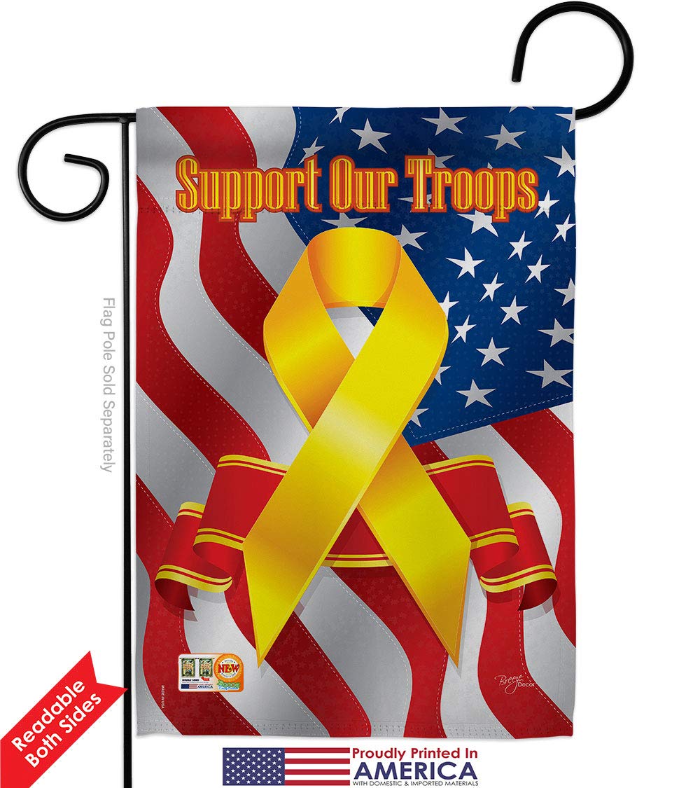 USA Made Ukraine Support Garden Flag - Double-Sided Yard Decor for Patriotic Display