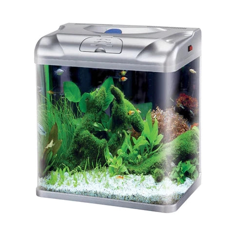 RS380B Aquarium Tank - 38x25x47cm (15x10x18.5 Inches) - Black, Pink, Blue Colors for Home & Office Decor | Perfect for Fish, Shrimp, or Aquatic Plants