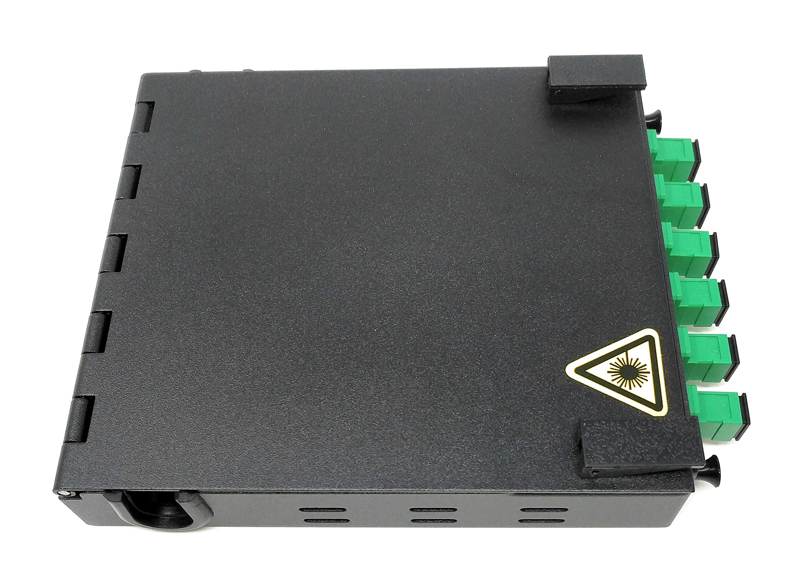 Ultra Spec Wall Mount Fiber Enclosure with Spool - 6 Port SC-APC Singlemode Simplex LGX Panel for Home & Office Network Installation | Ideal for Data Centers, Telecom Rooms & FTTH Applications