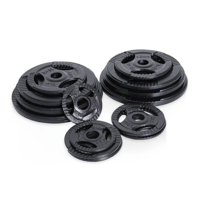 XM 255lbs Olympic Steel Plate Set - Premium Weight Plates for CrossFit, Powerlifting & Home Gym Workouts