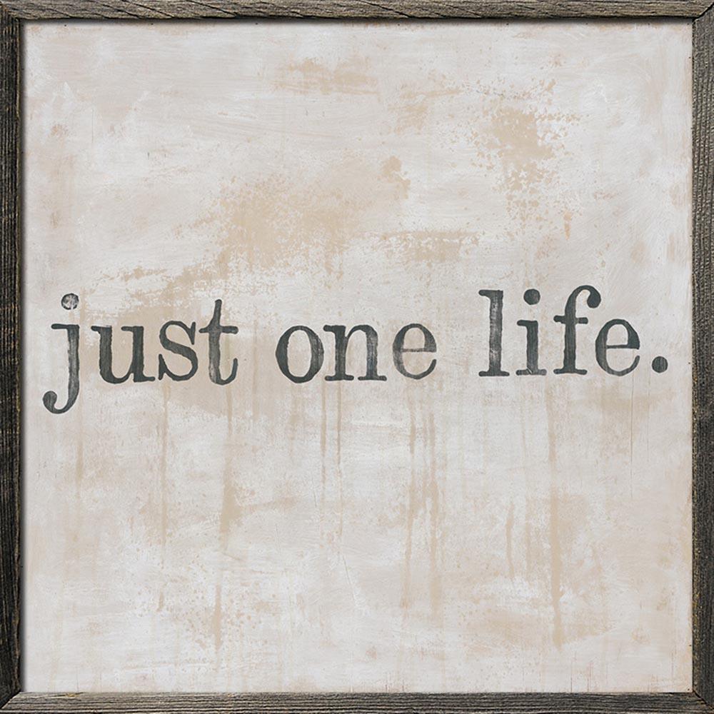 Just One Life Inspirational Art Print - Motivational Wall Decor for Home, Office & Gifts | Perfect for Living Room, Bedroom & Workspace