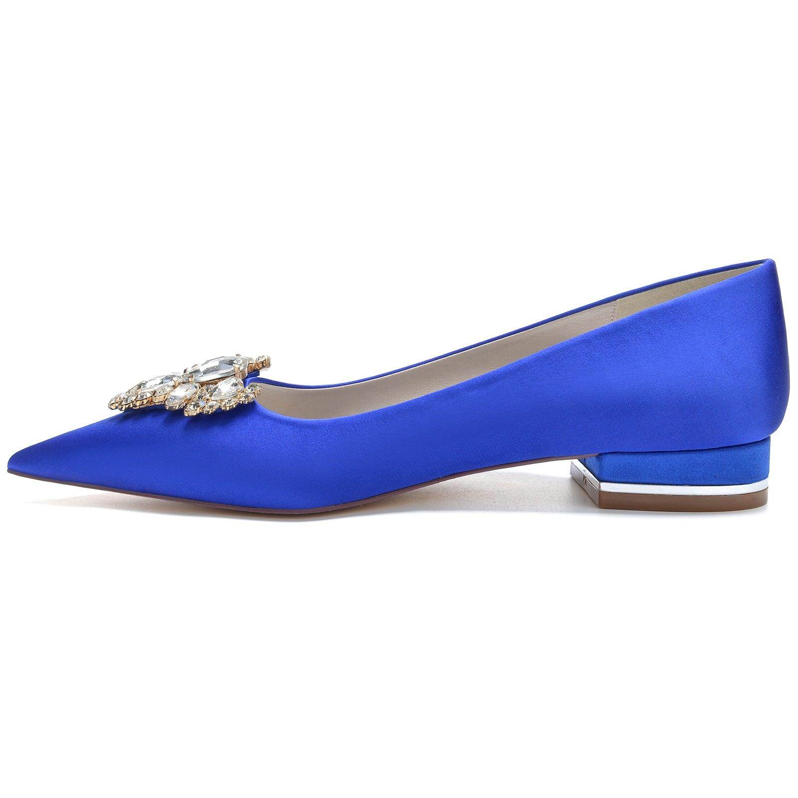 Flat Heel 2.5cm Silk-Like Comfortable Shoes CK0244 - Perfect for Office, Wedding & Casual Wear