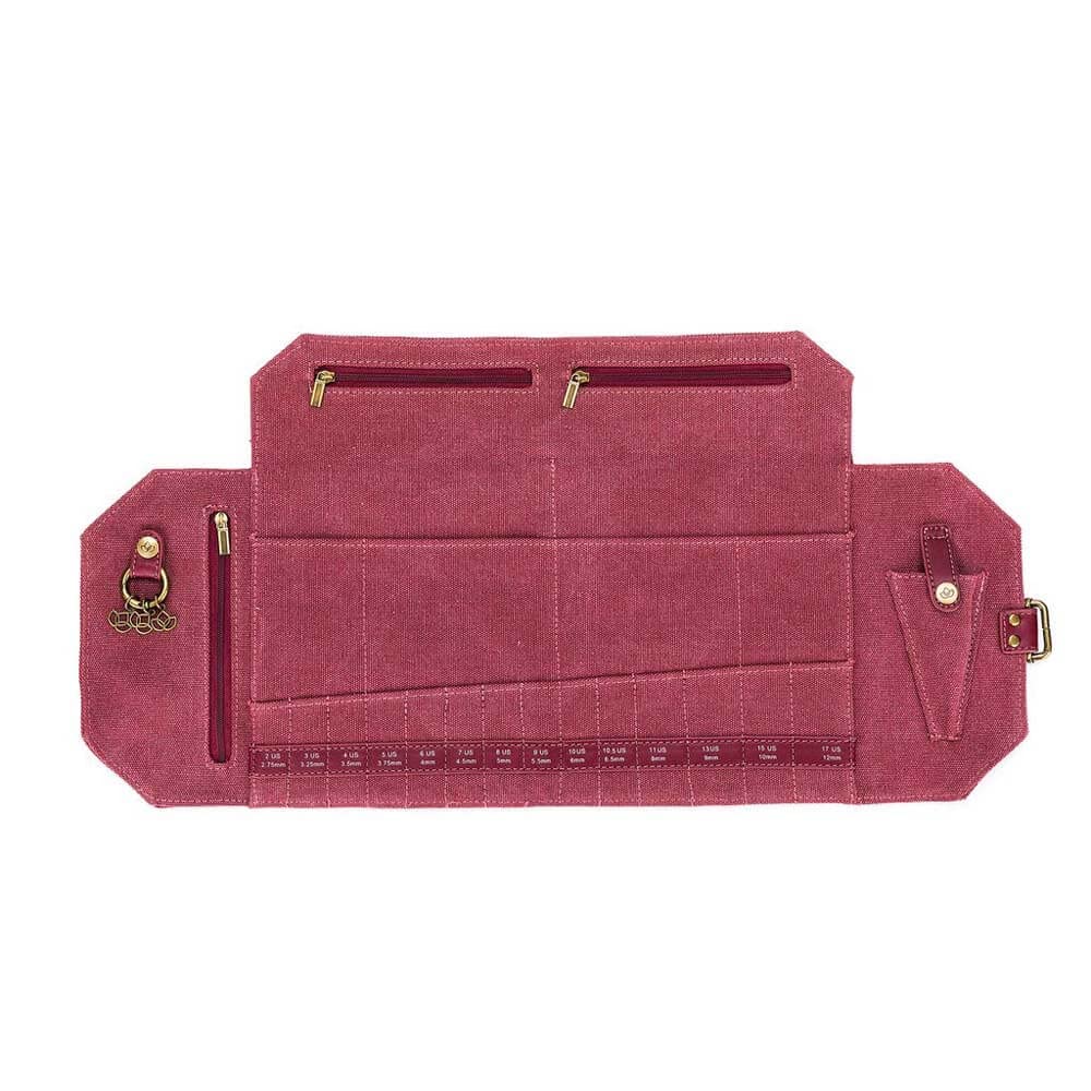 Della Q Premium Needle Case for Knitting & Sewing - Compact & Durable Storage Organizer (Red, One Size) - Perfect for Crafters, Travel & Home Use
