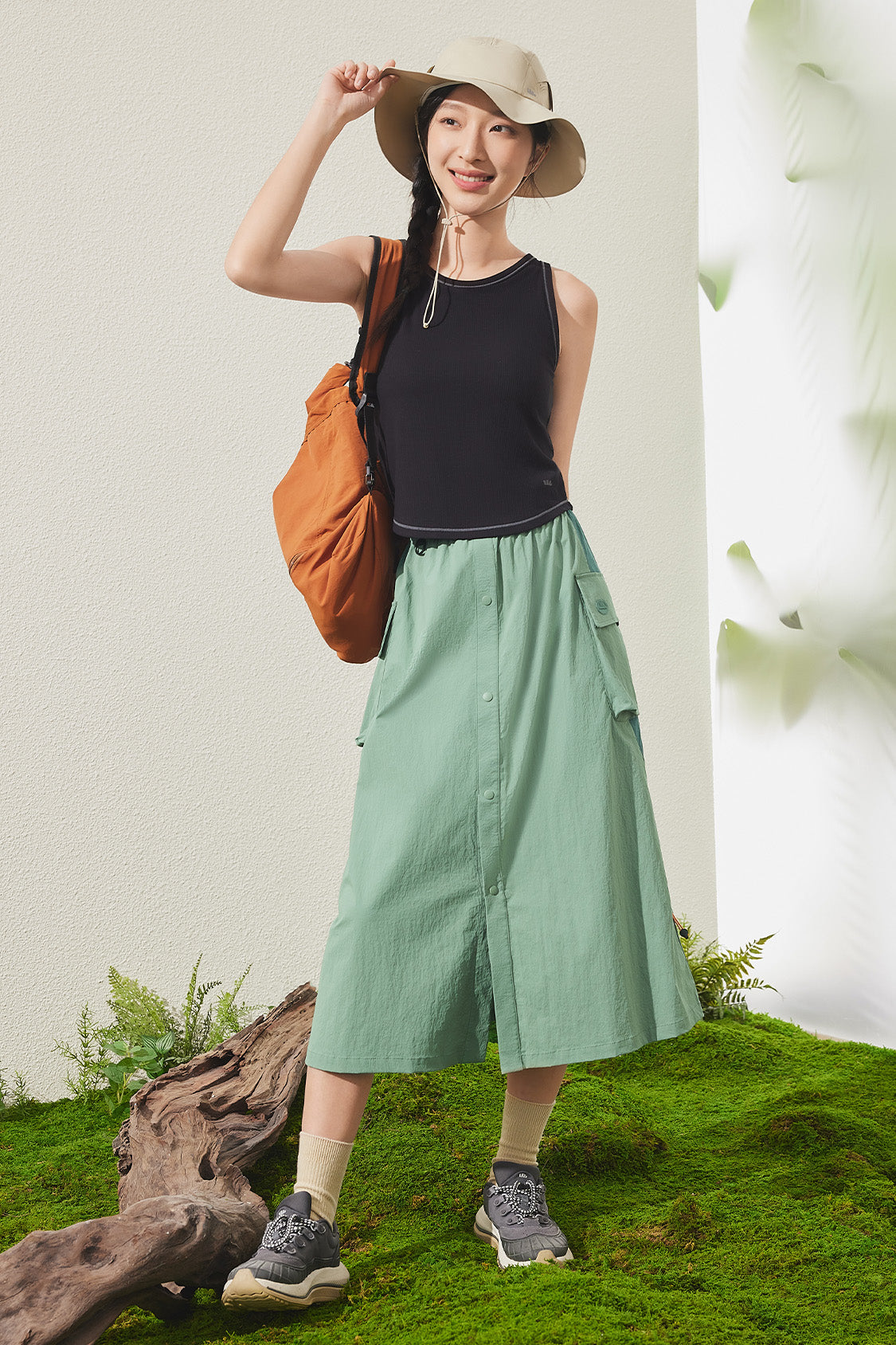 Women's Water Repellent Utility Skirt with Parachute Design - Outdoor Hiking, Travel & Casual Wear for Active Lifestyles